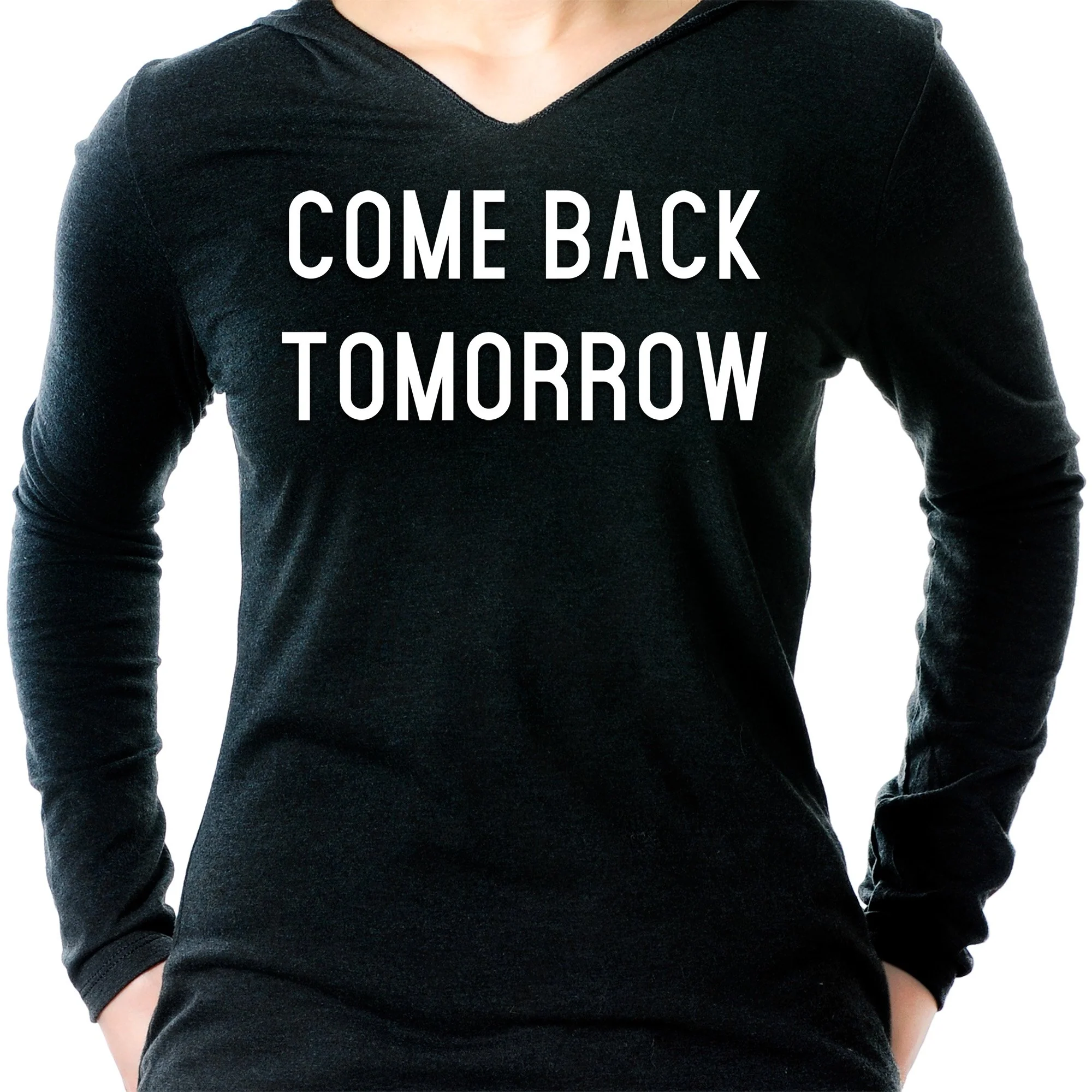Come Back Tomorrow Tapered Long Sleeve Hoodie - Image 6