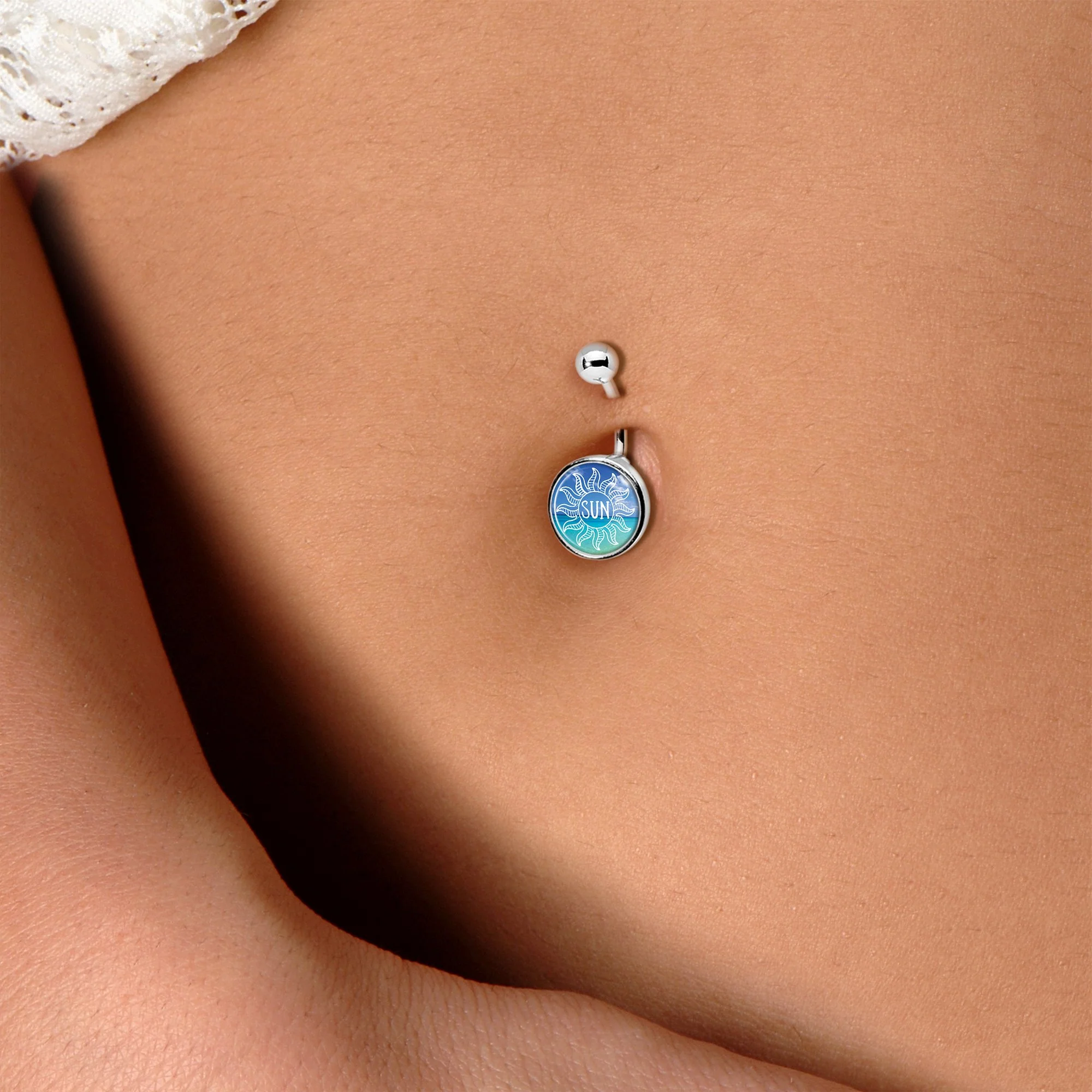 Cool Ocean Sun Belly Ring - Image 4