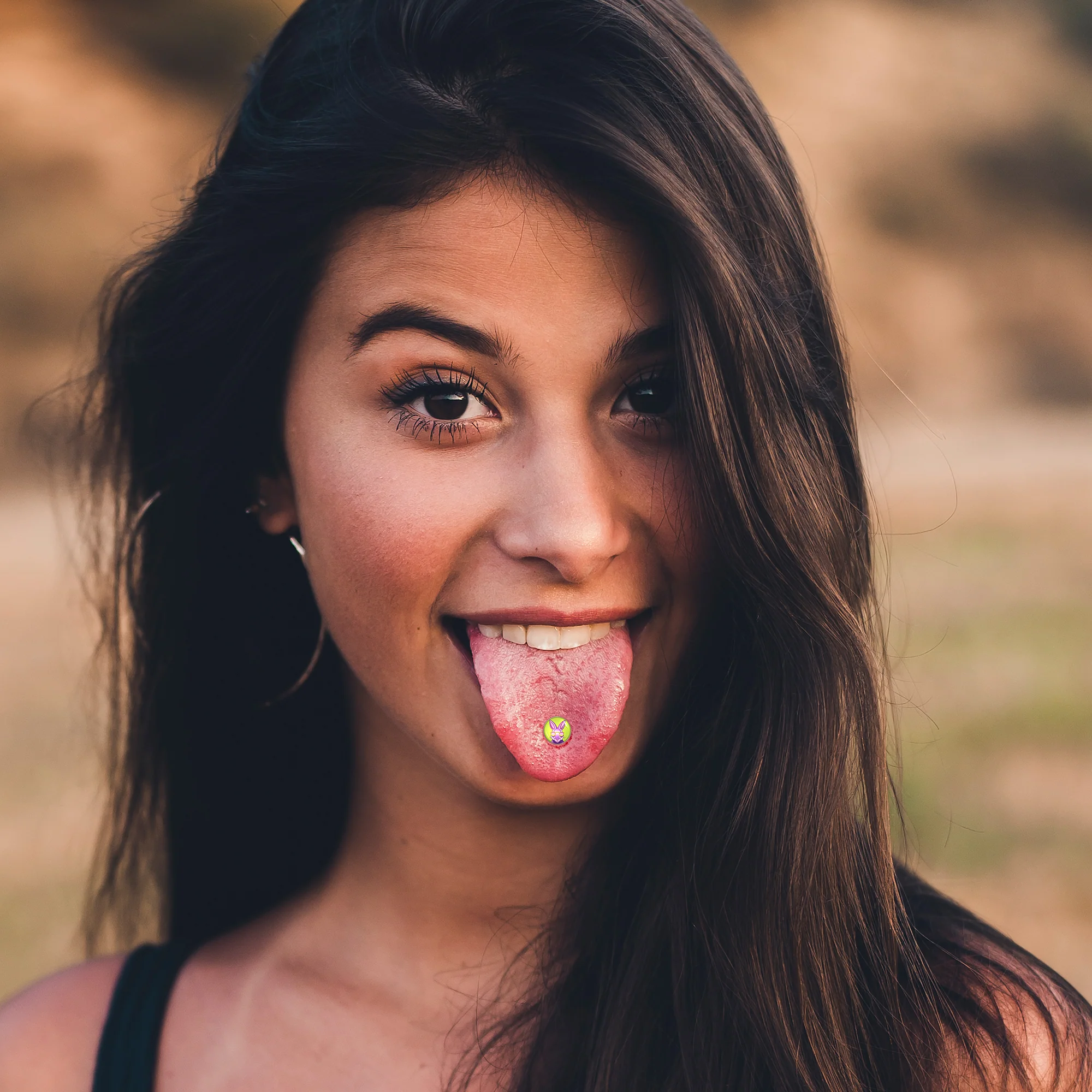 Cool Shades Bunny Barbell Tongue Ring by Onyx O - Image 3