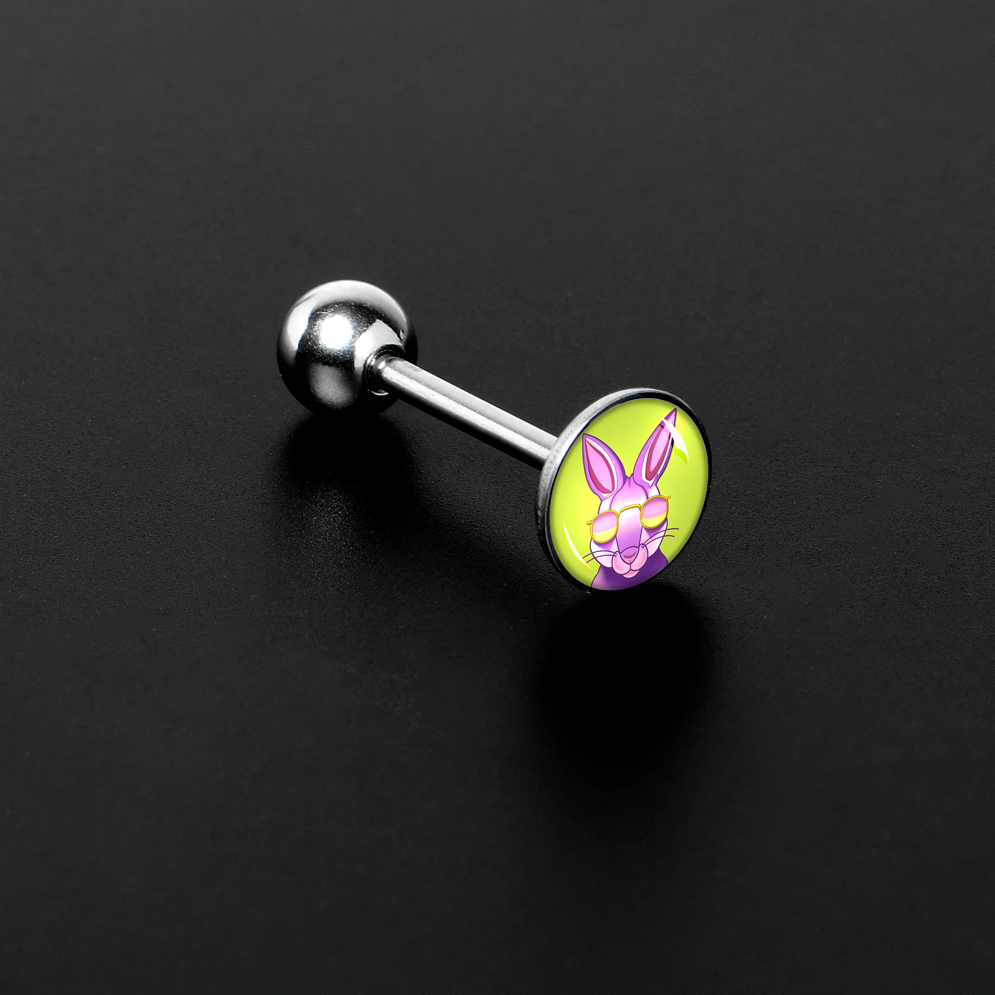 Cool Shades Bunny Barbell Tongue Ring by Onyx O - Image 4
