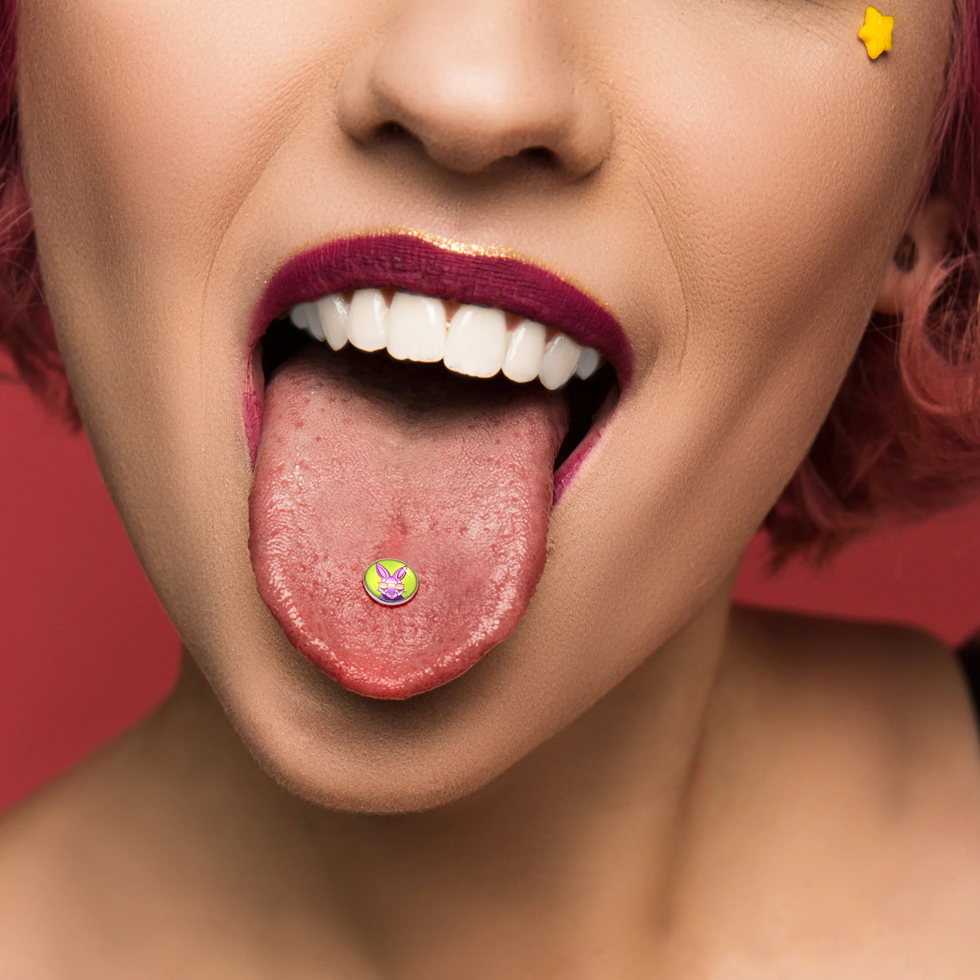 Cool Shades Bunny Barbell Tongue Ring by Onyx O - Image 6