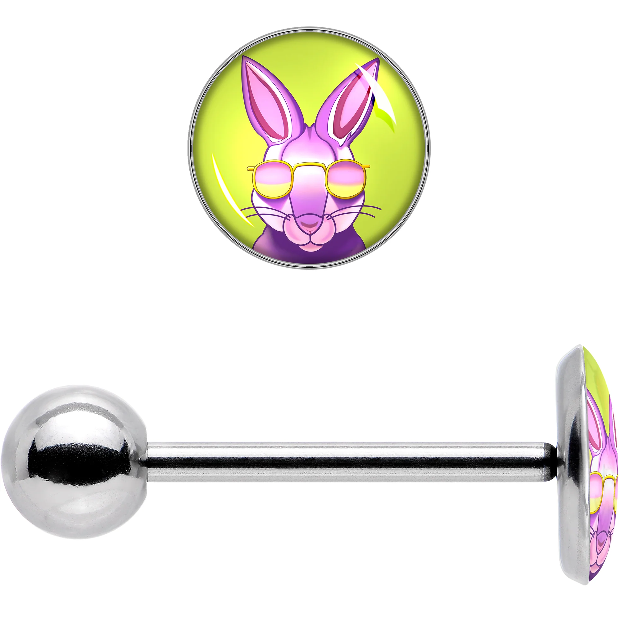 Cool Shades Bunny Barbell Tongue Ring by Onyx O - Image 8