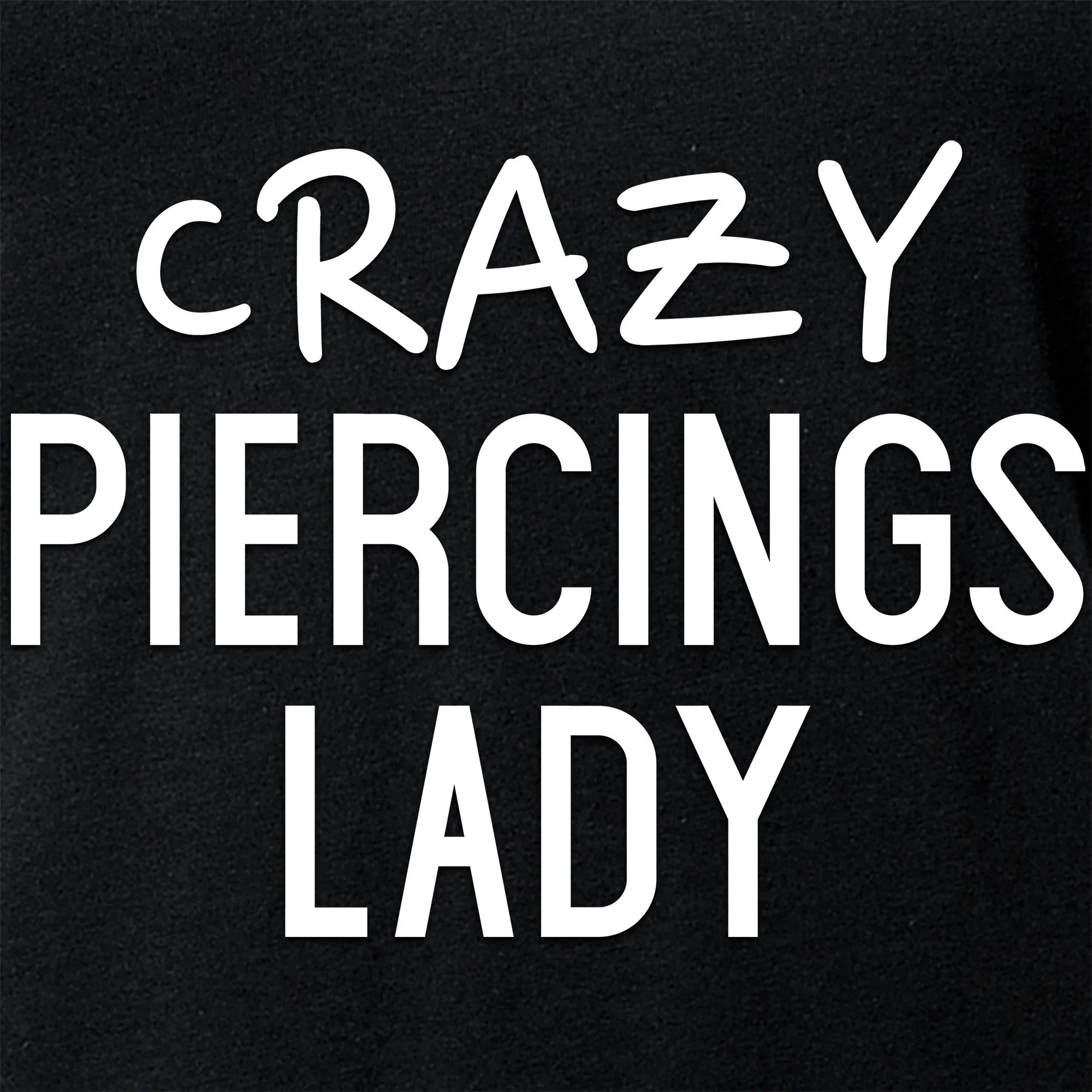 Crazy Piercings Lady Tapered V-Neck Tee Shirt - Image 2