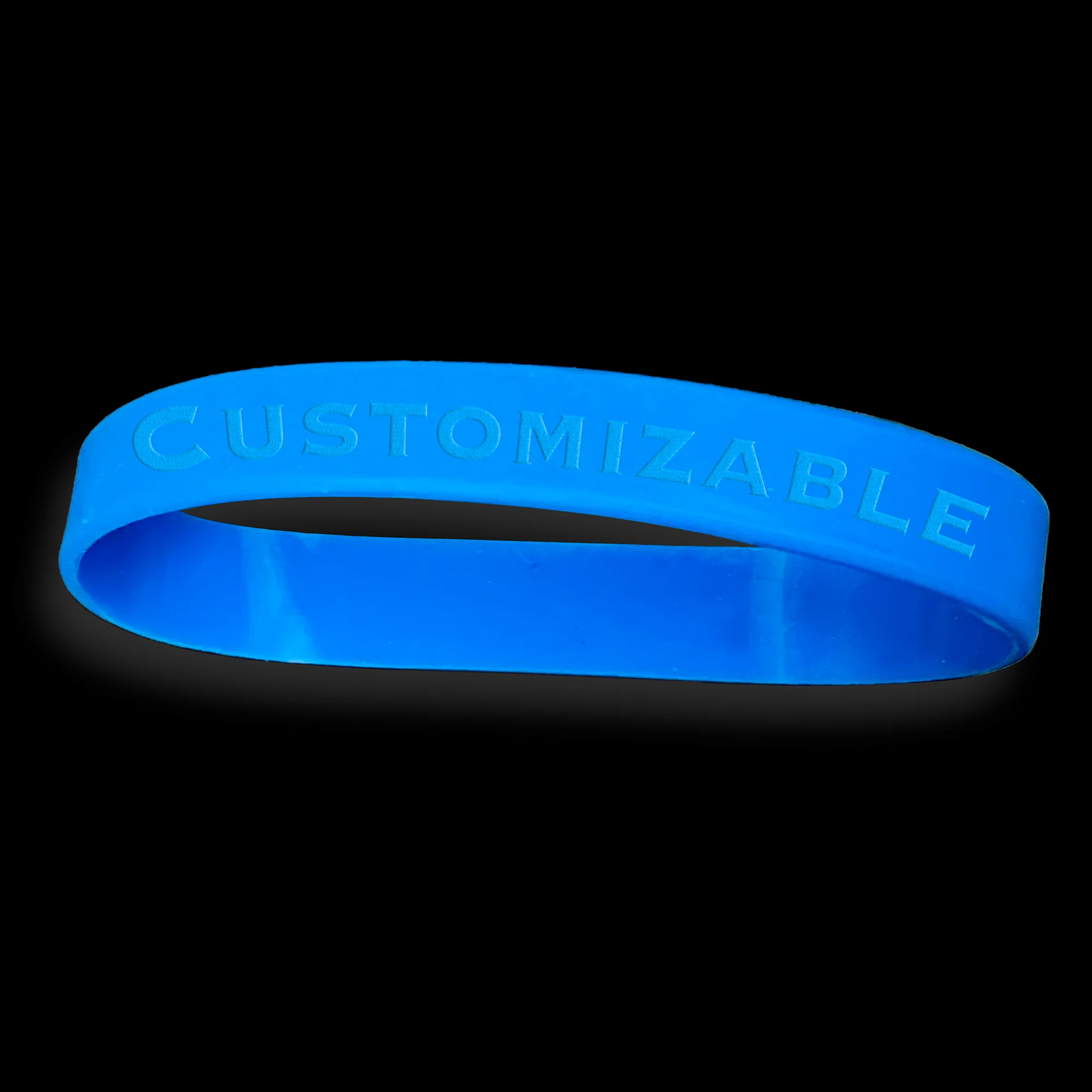 Custom No. 1 BLUE Silicone Bracelet - Image 4