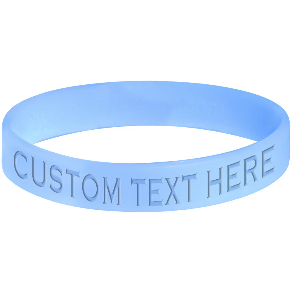 Custom No. 1 BLUE Silicone Bracelet - Image 6