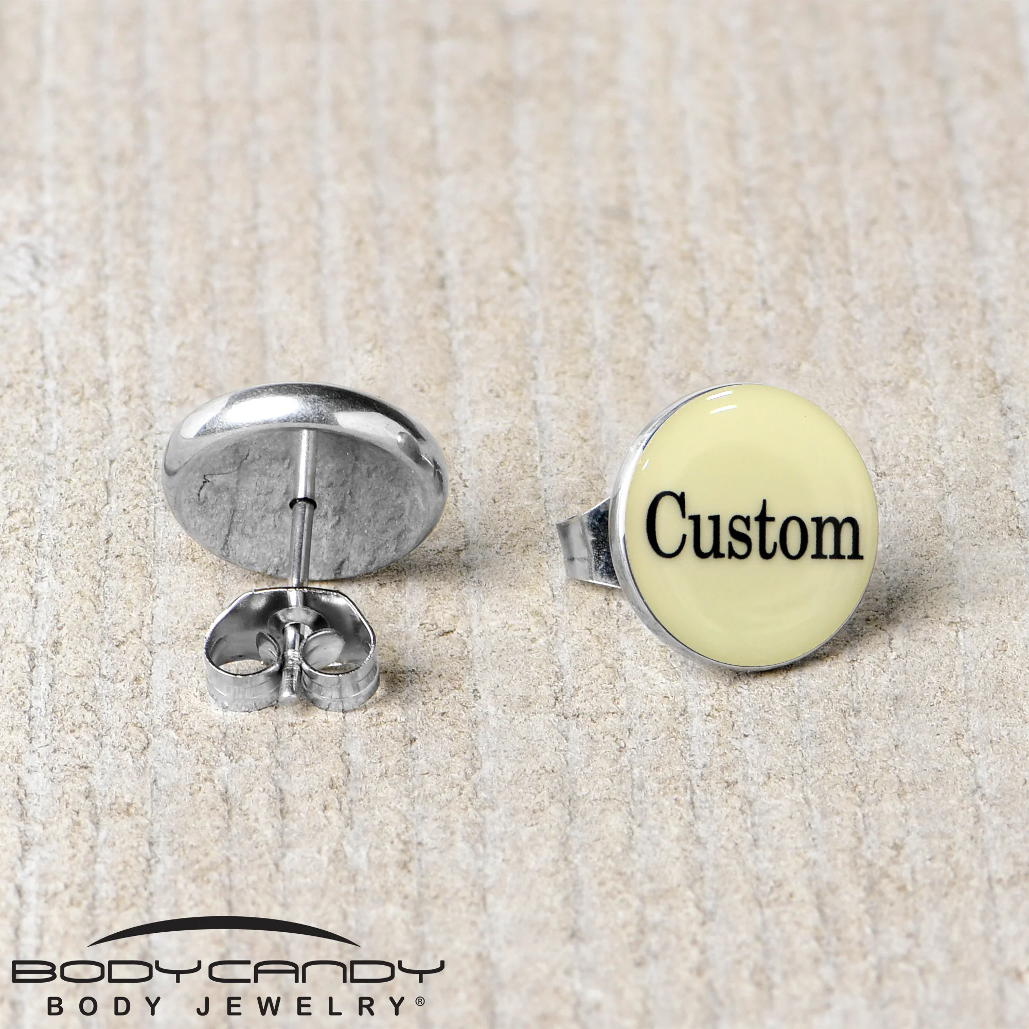 Custom Personalized Glow in the Dark Stud Earrings - Image 11