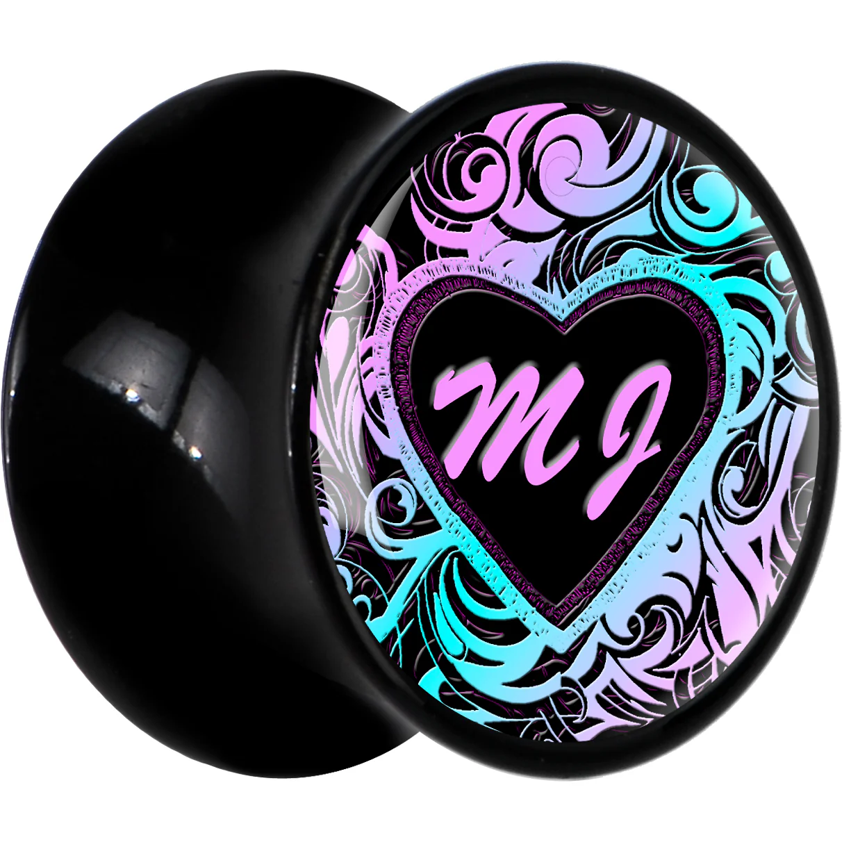 Custom Tribal Initial Acrylic Personalized Saddle Plug - buy 2 for a pair - Image 3
