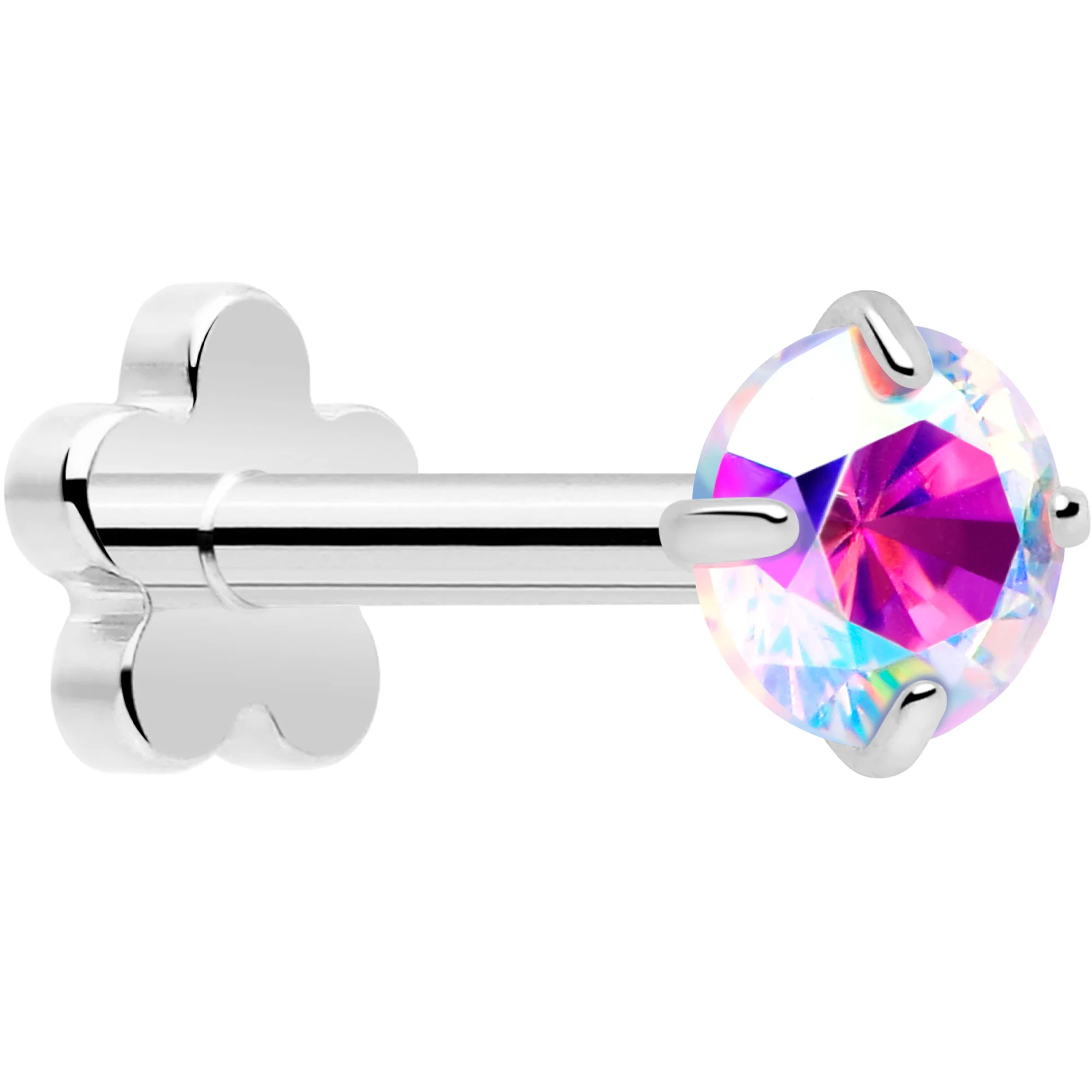 18G 5/16 CZ Implant Grade Titanium Reversible Threadless Flatback - Image 9