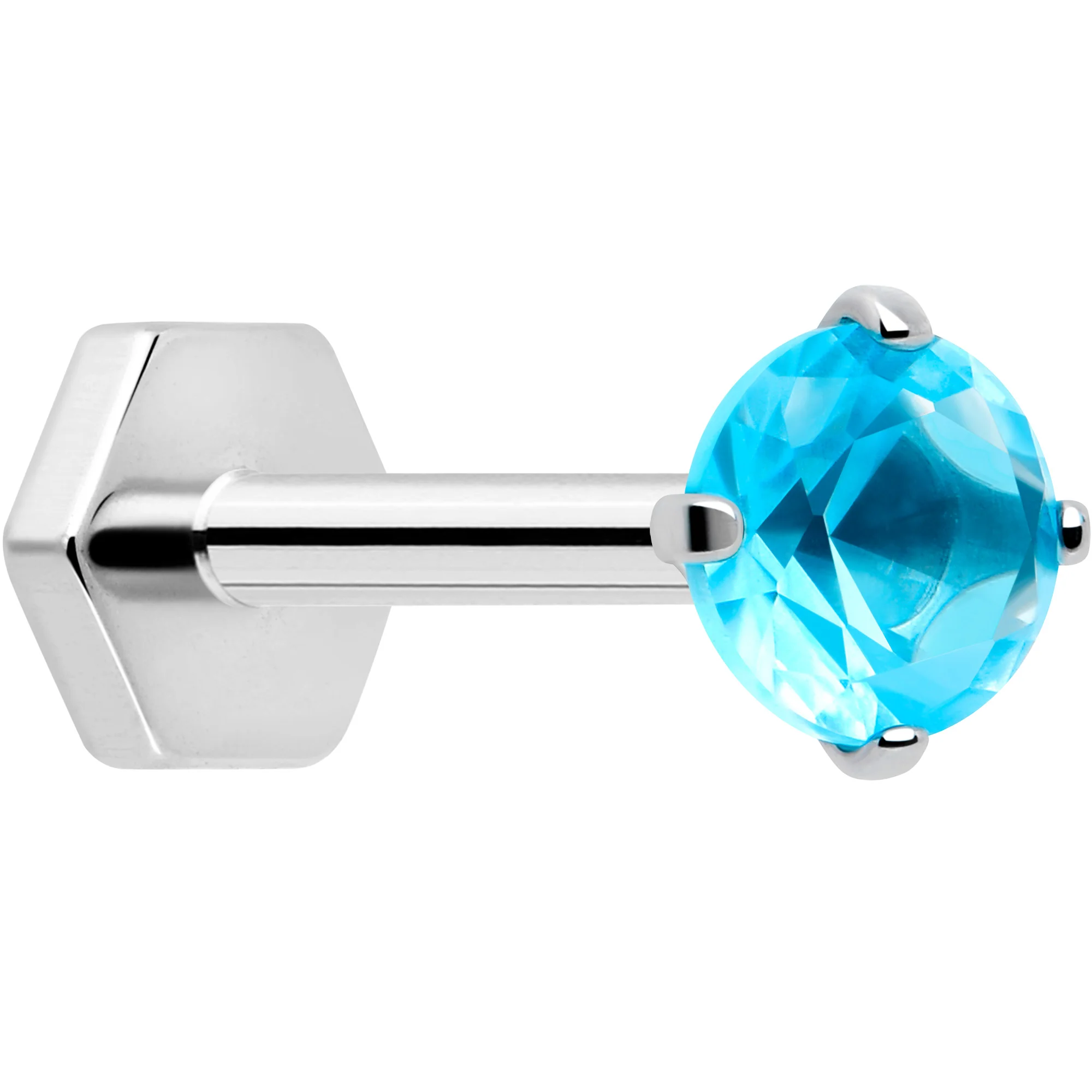 18G 5/16 CZ Implant Grade Titanium Reversible Threadless Flatback - Image 10