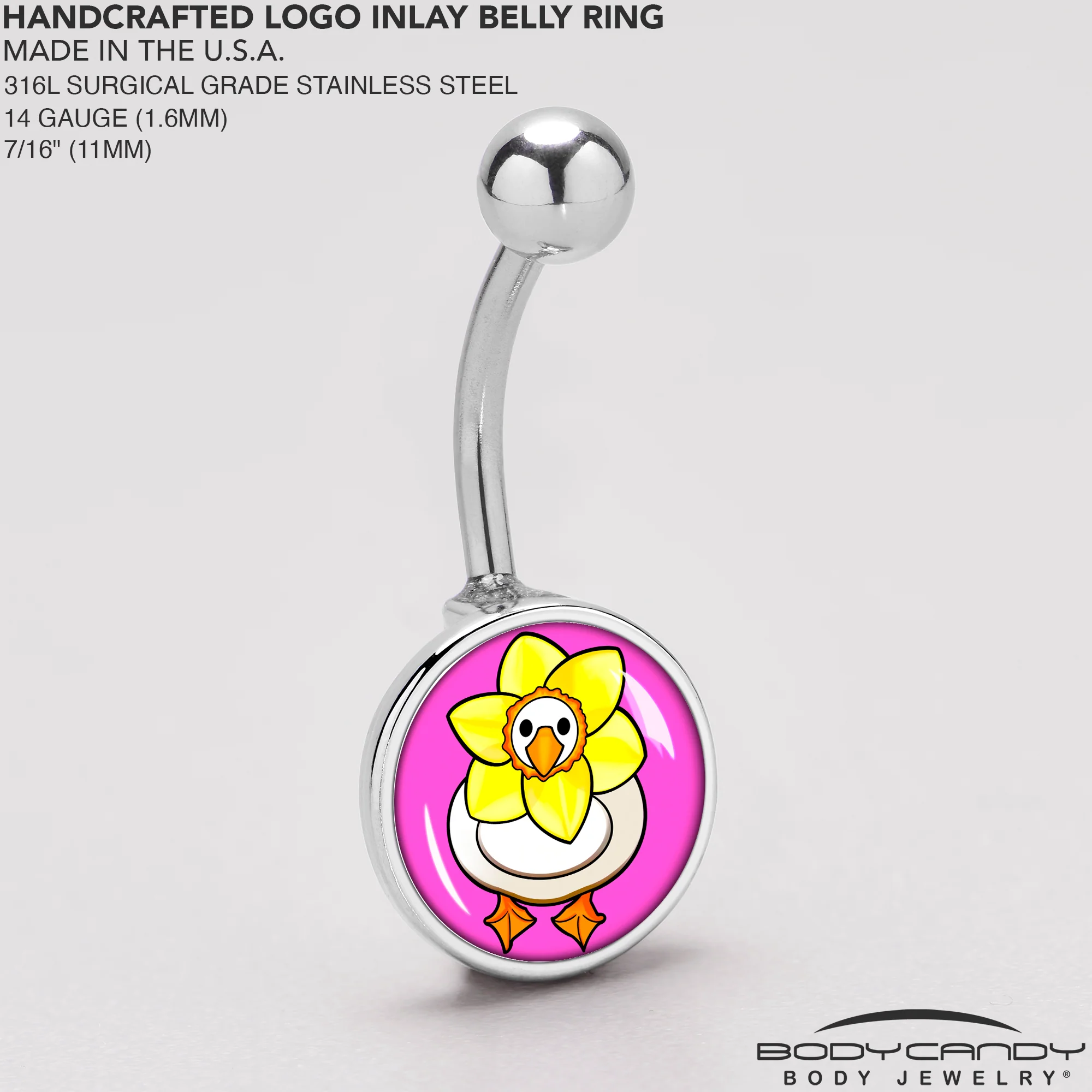 Daffodil Duck Belly Ring by Onyx O - Image 5