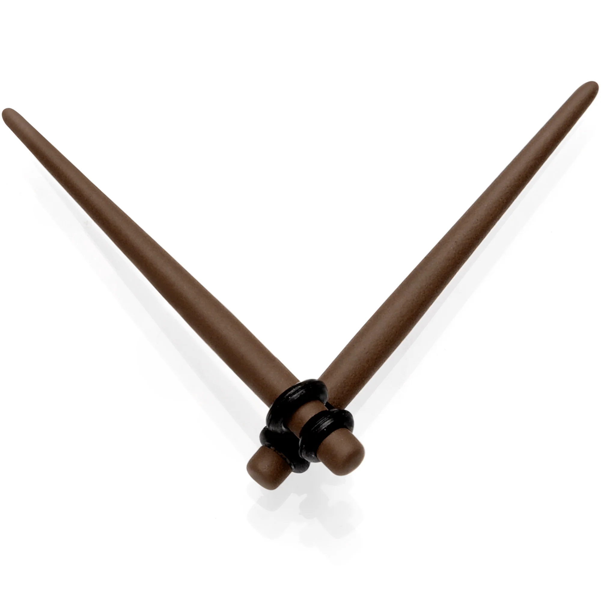 Dark Brown Matte Acrylic Straight Taper Set 12G to 00G - Image 12