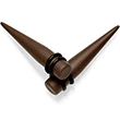 Dark Brown Matte Acrylic Straight Taper Set 12G to 00G - Image 4