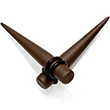 Dark Brown Matte Acrylic Straight Taper Set 12G to 00G - Image 5