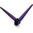 Dark Purple Matte Acrylic Straight Taper Set 12G to 00G - Image 10
