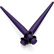 Dark Purple Matte Acrylic Straight Taper Set 12G to 00G - Image 11