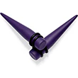 Dark Purple Matte Acrylic Straight Taper Set 12G to 00G - Image 5
