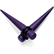Dark Purple Matte Acrylic Straight Taper Set 12G to 00G - Image 6