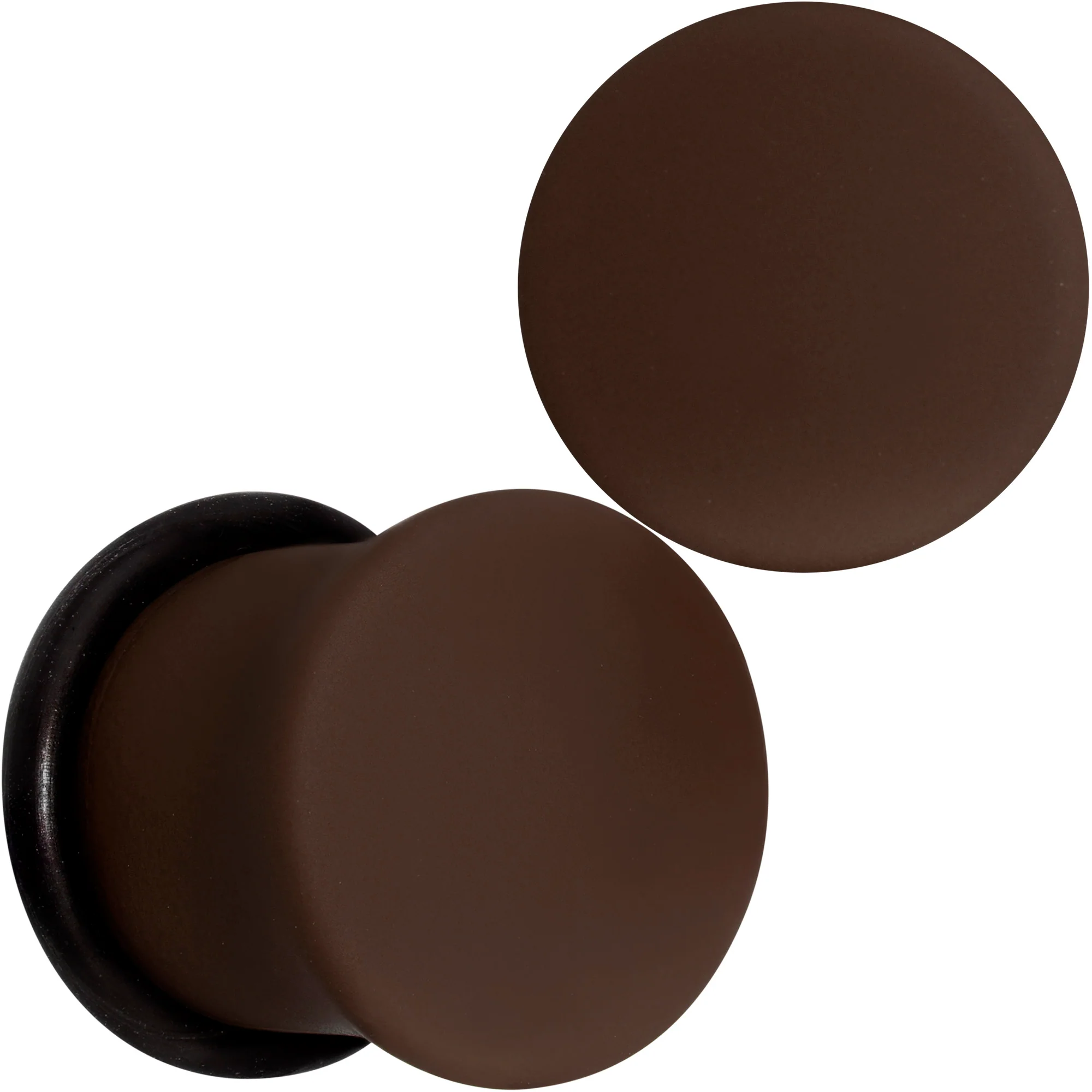Delicious Dark Brown Matte Acrylic Single Flare Plug Set - Image 12