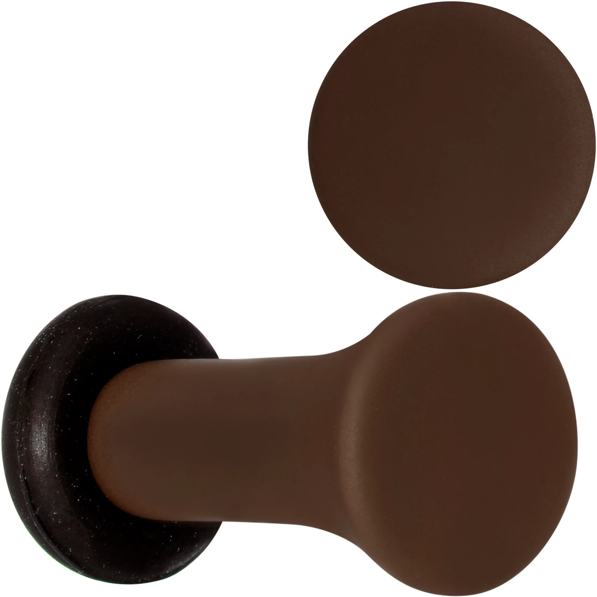 Delicious Dark Brown Matte Acrylic Single Flare Plug Set - Image 6