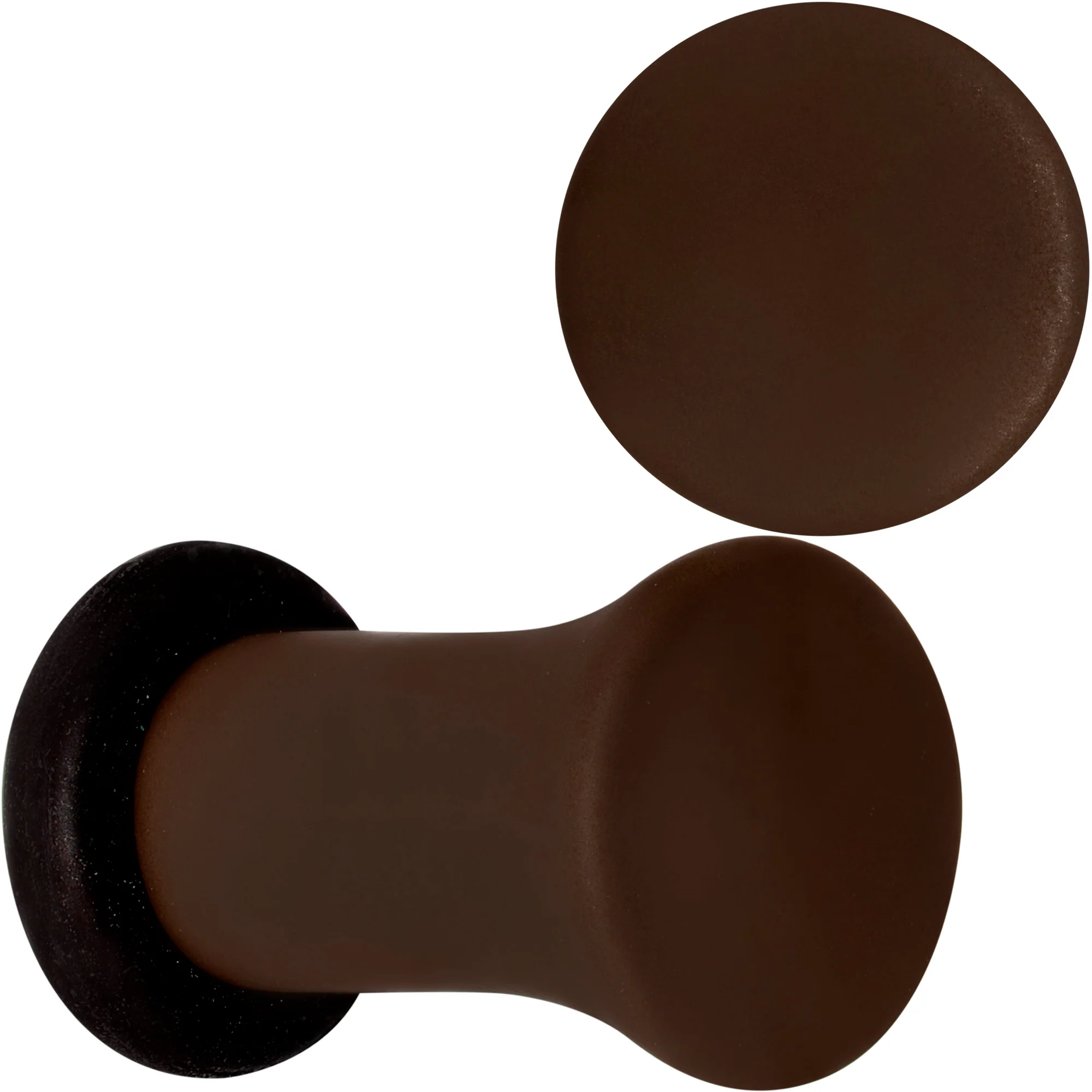 Delicious Dark Brown Matte Acrylic Single Flare Plug Set - Image 8