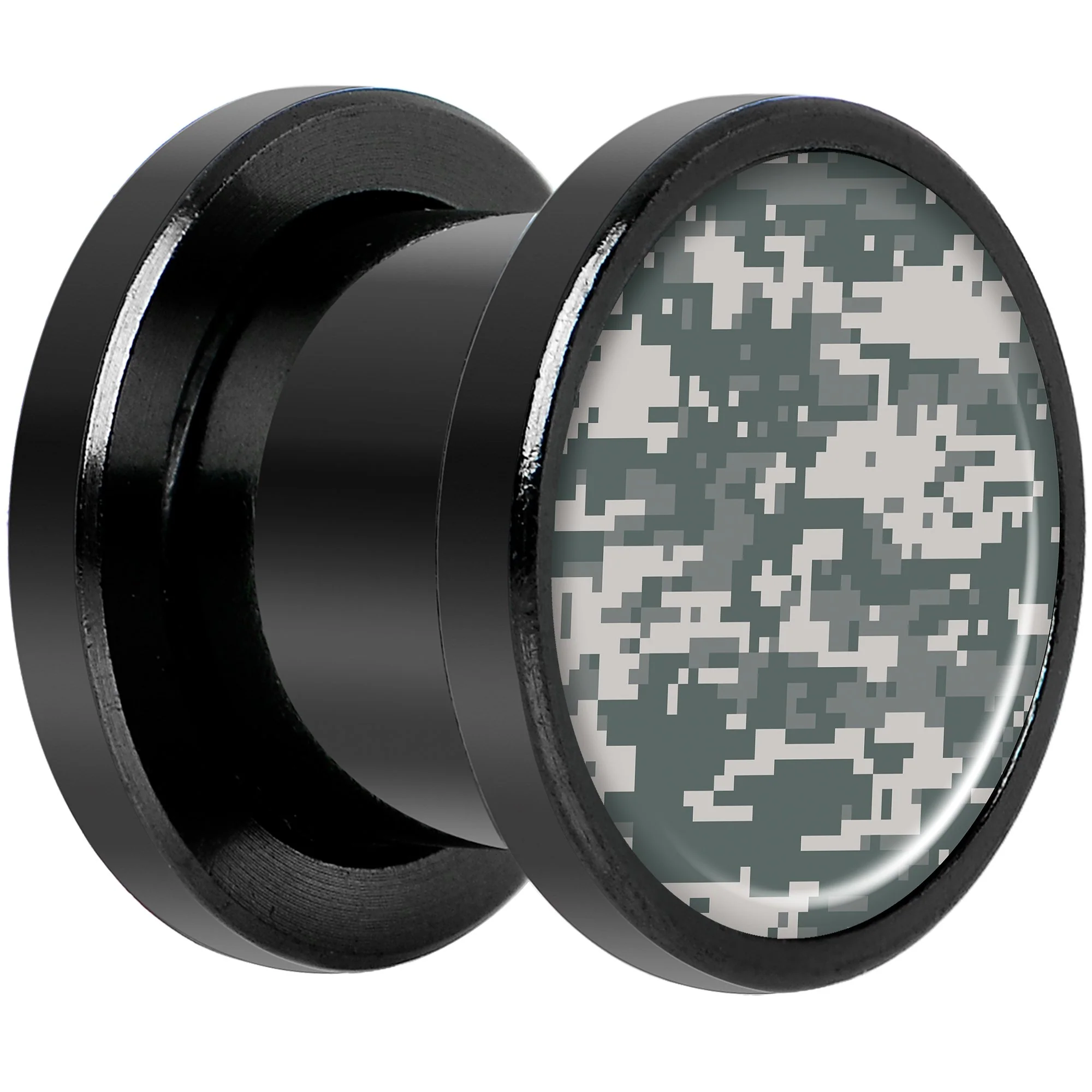 Digital Camo Print Black Anodized Screw Fit Plug Set 00G - Image 2