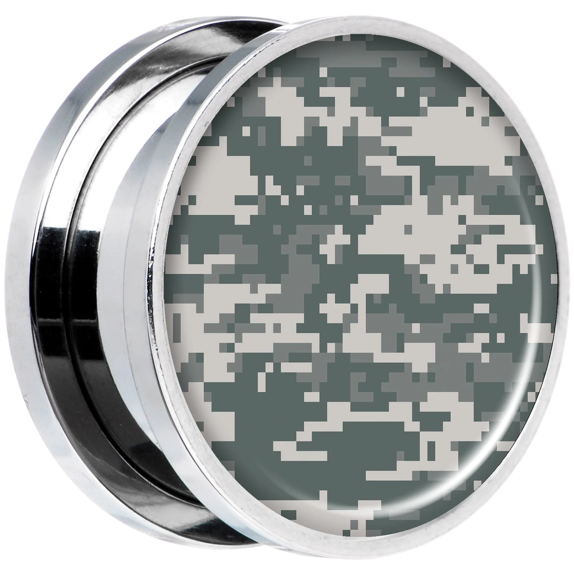 Digital Camo Print Steel Screw Fit Plug Set 18mm - Image 2