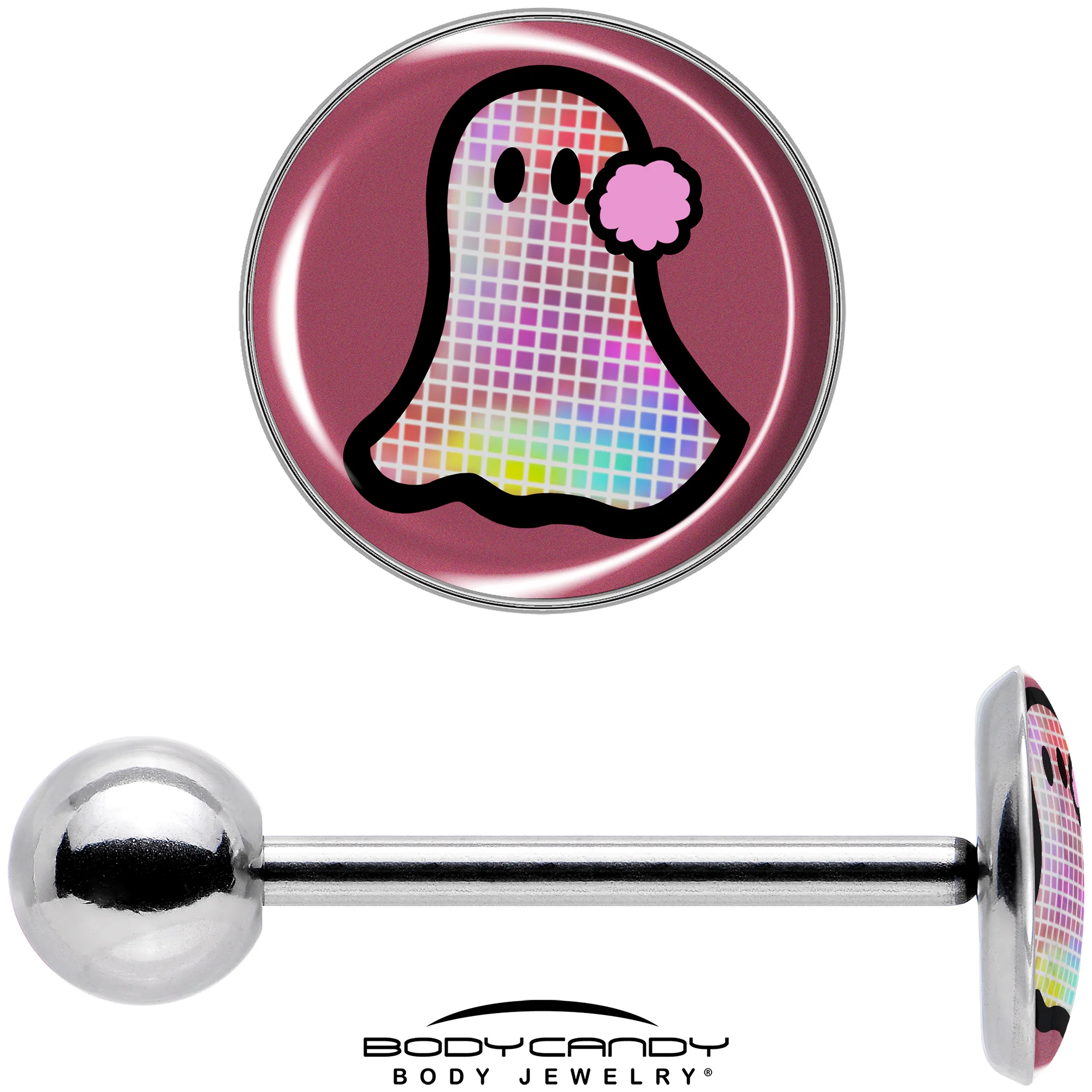 Disco Spirit Ghost Barbell Tongue Ring by Onyx O - Image 7