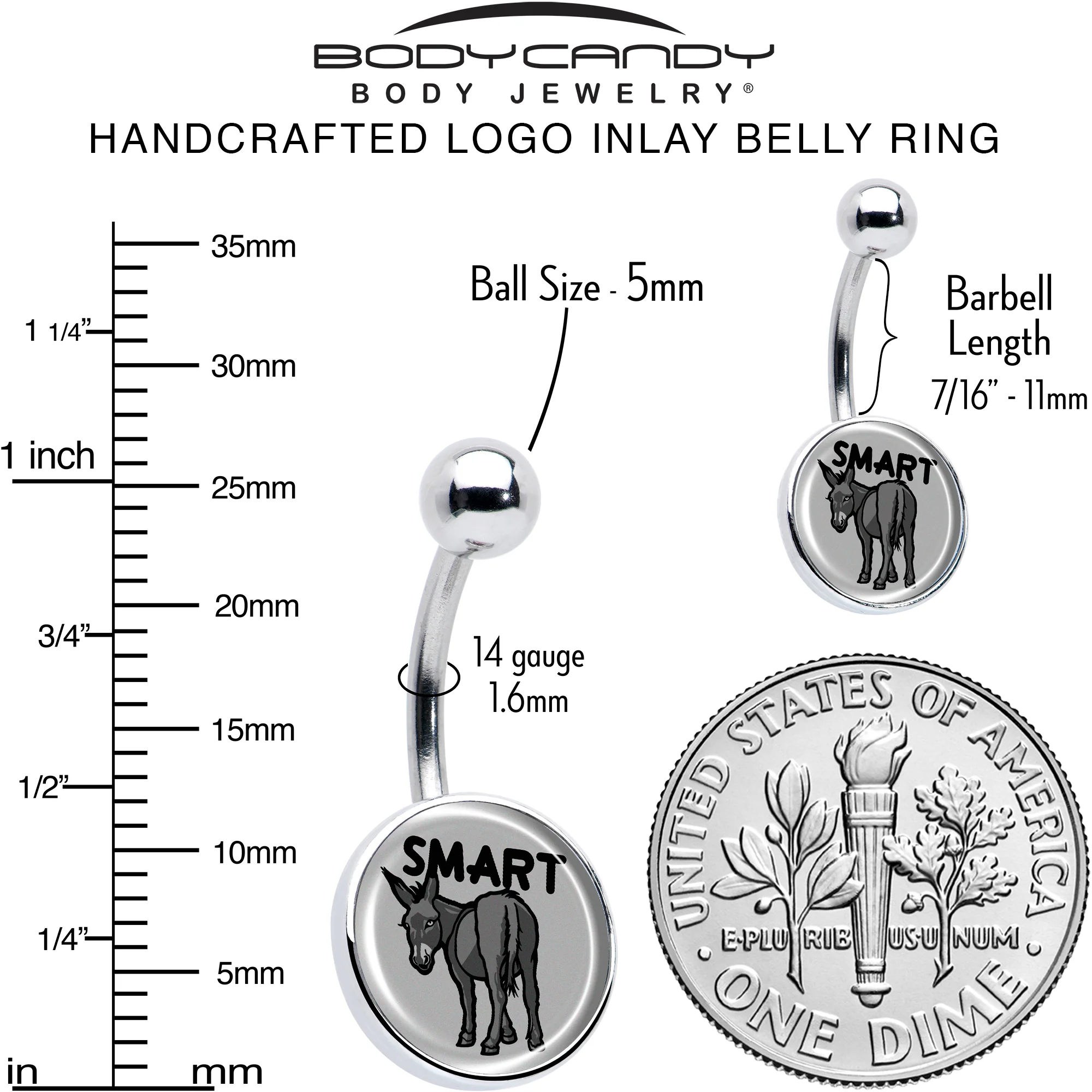 Donkey Smart Ass Belly Ring by Onyx O - Image 6