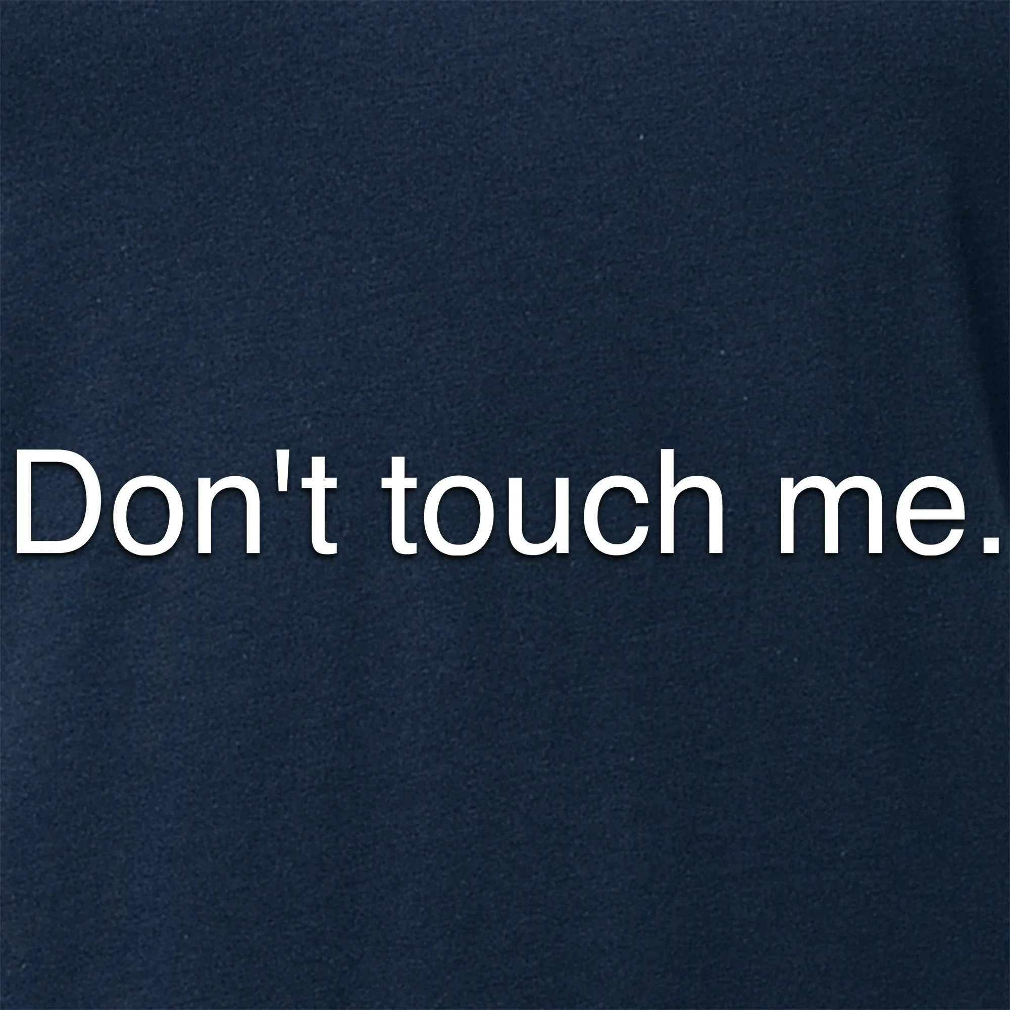 Don't Touch Me Black Tapered V-Neck Tee Shirt - Image 6