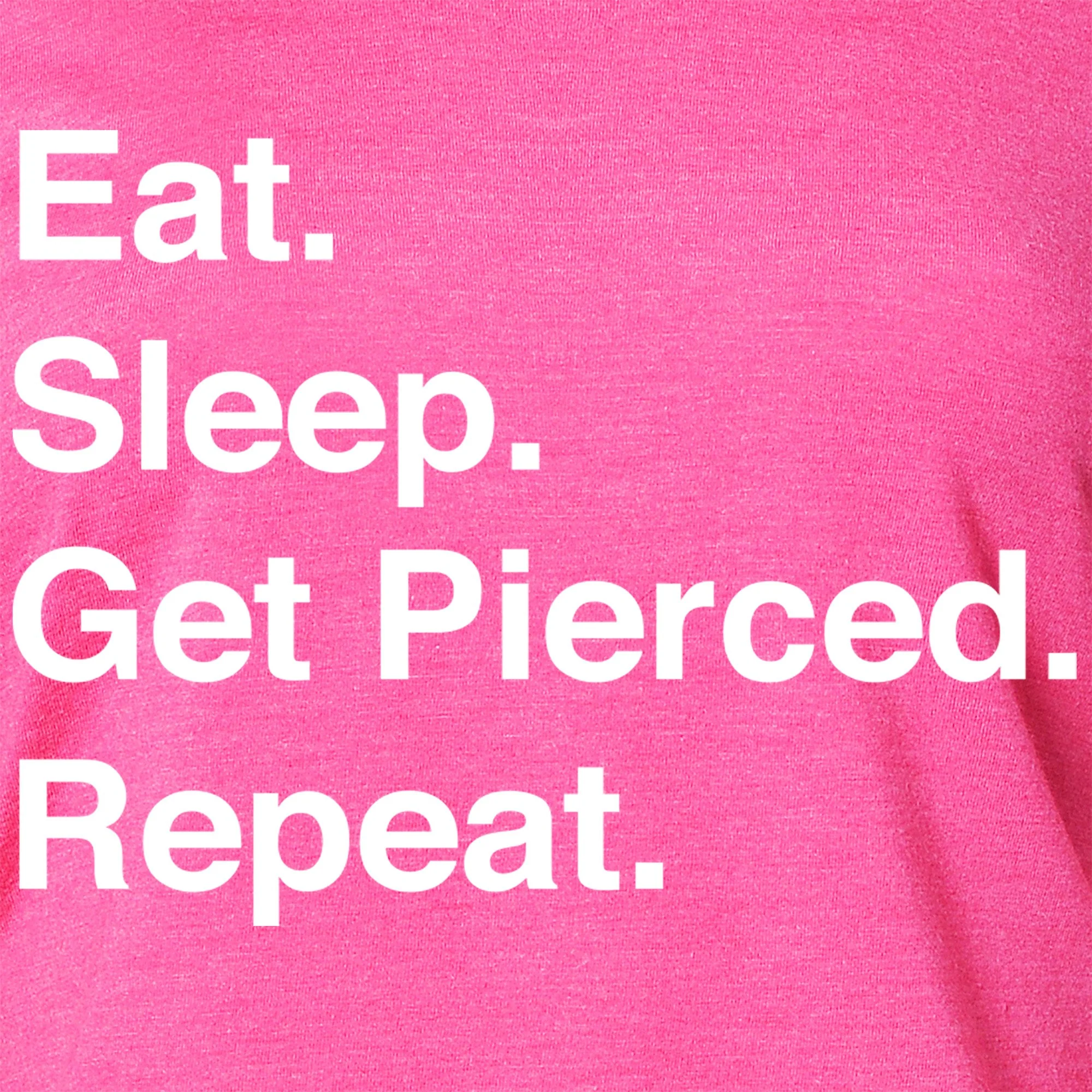 Eat. Sleep. Get Pierced. Repeat. Black Tapered Long Sleeve Hoodie - Image 10