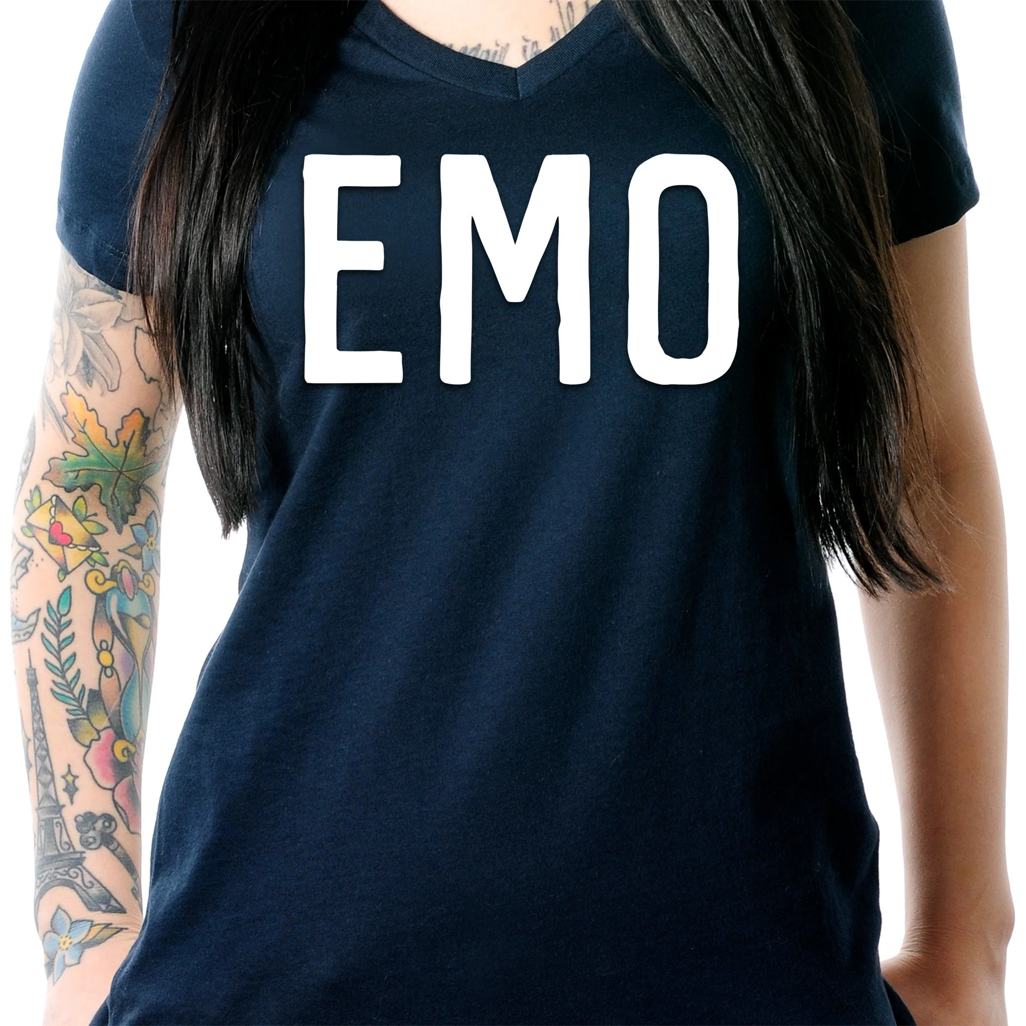 Emo Tapered V-Neck Tee Shirt - Image 3