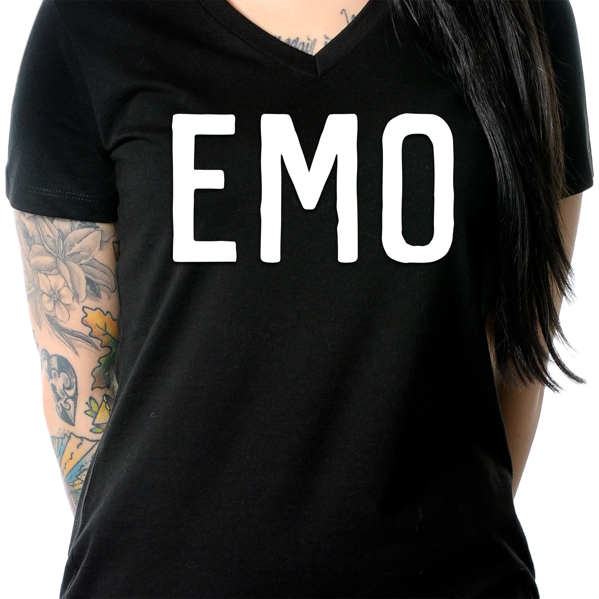 Emo Tapered V-Neck Tee Shirt - Image 6