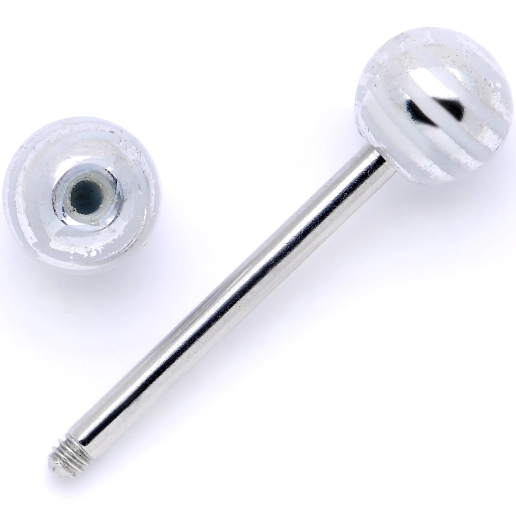 Evening Stripes Party Barbell Tongue Ring Set of 4 - Image 6