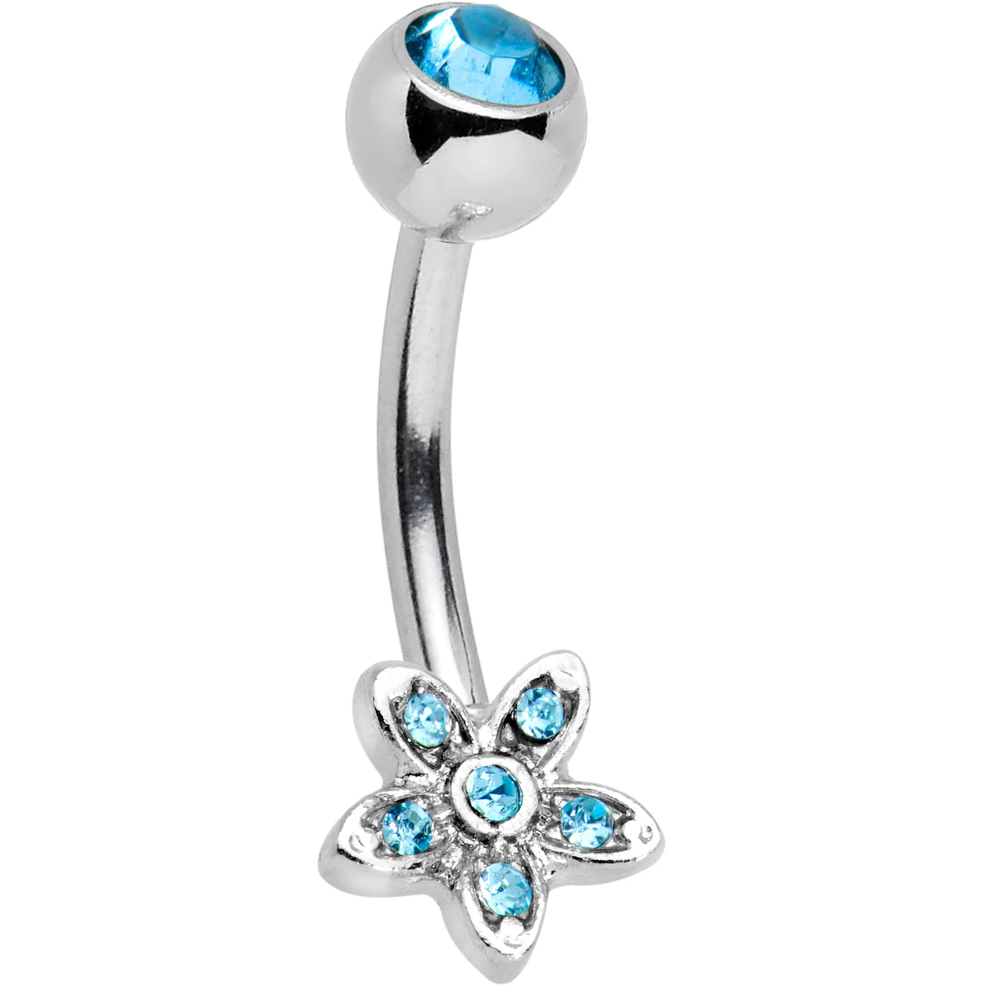 Field of Flowers Dangle Belly Ring - Image 3