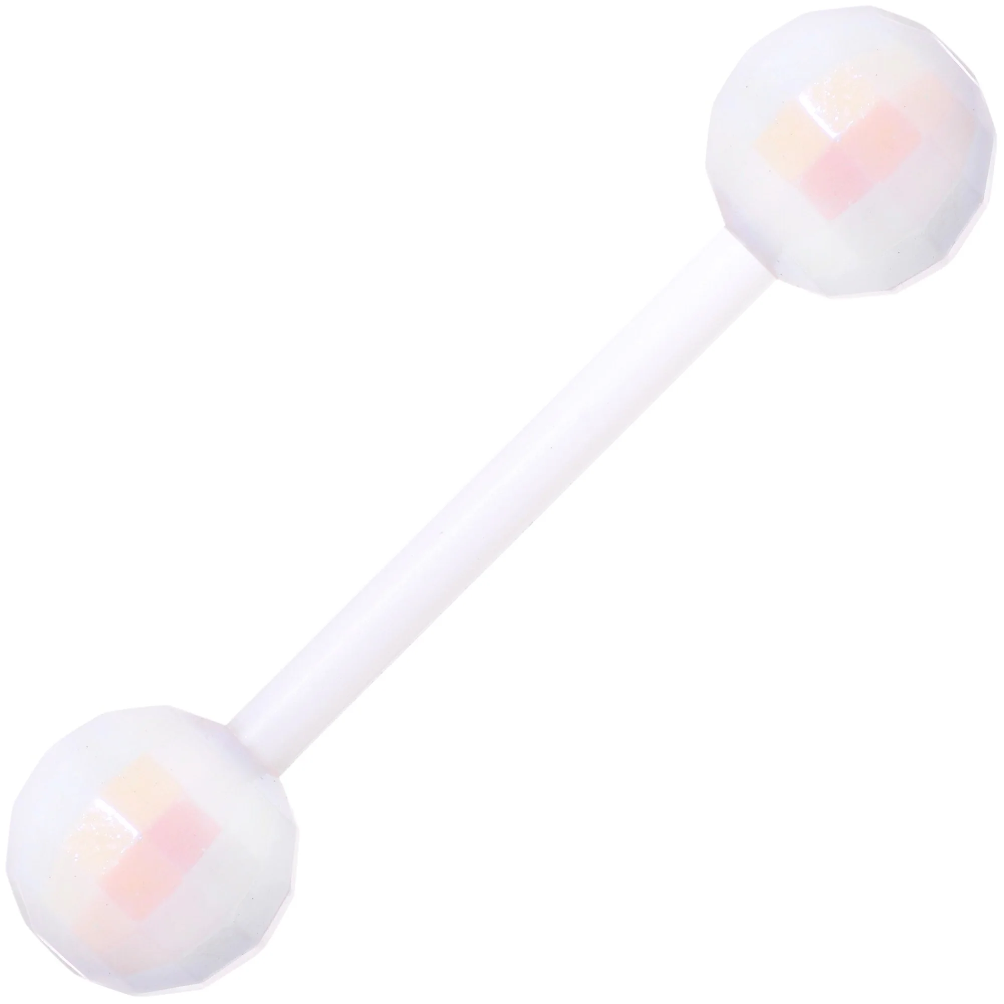 Flexible Acrylic Holiday Disco Ball Barbell Tongue Ring Set of 3 - Image 4