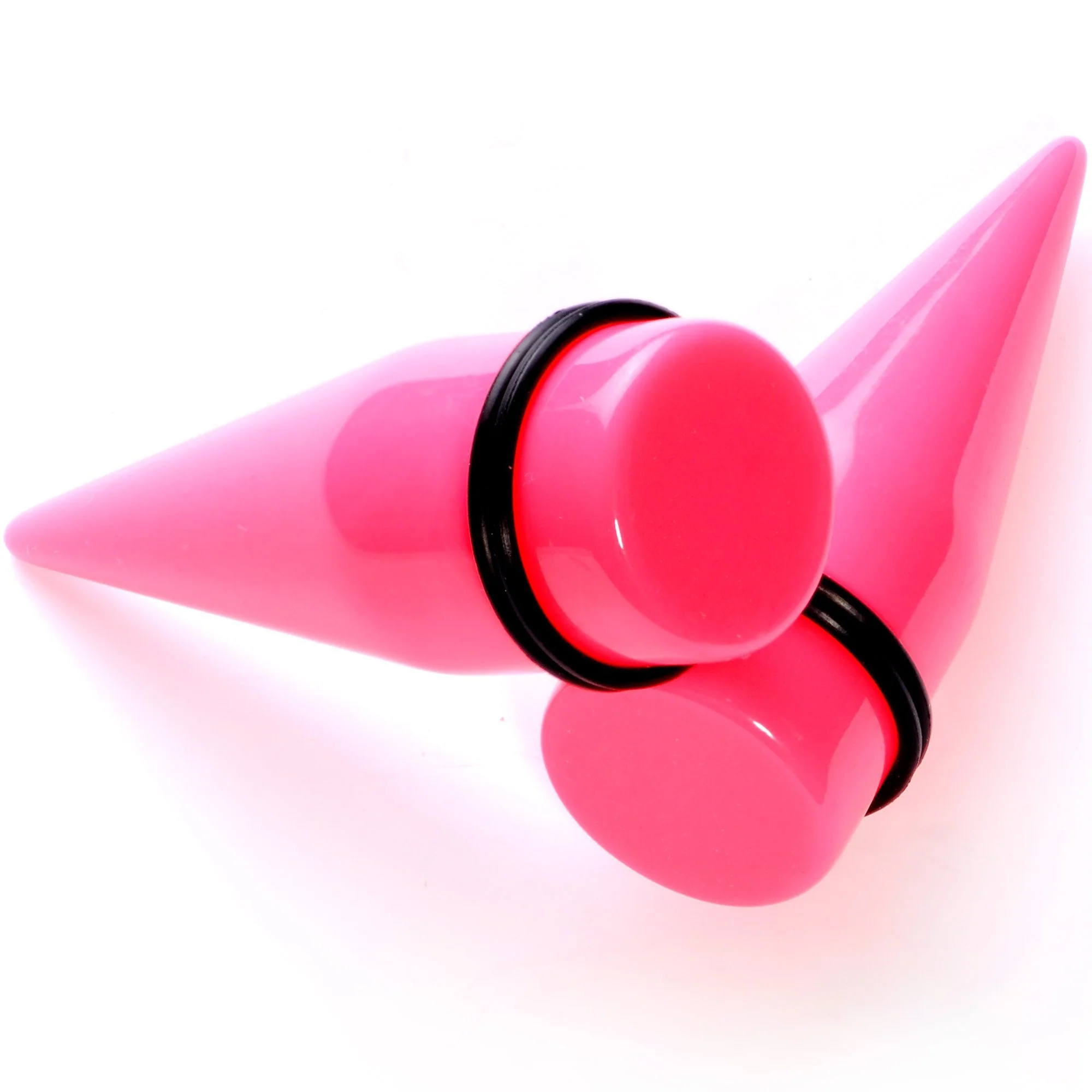 Flirty Fuchsia Lightweight Pink Acrylic Straight Taper Set 10mm to 18mm - Image 10