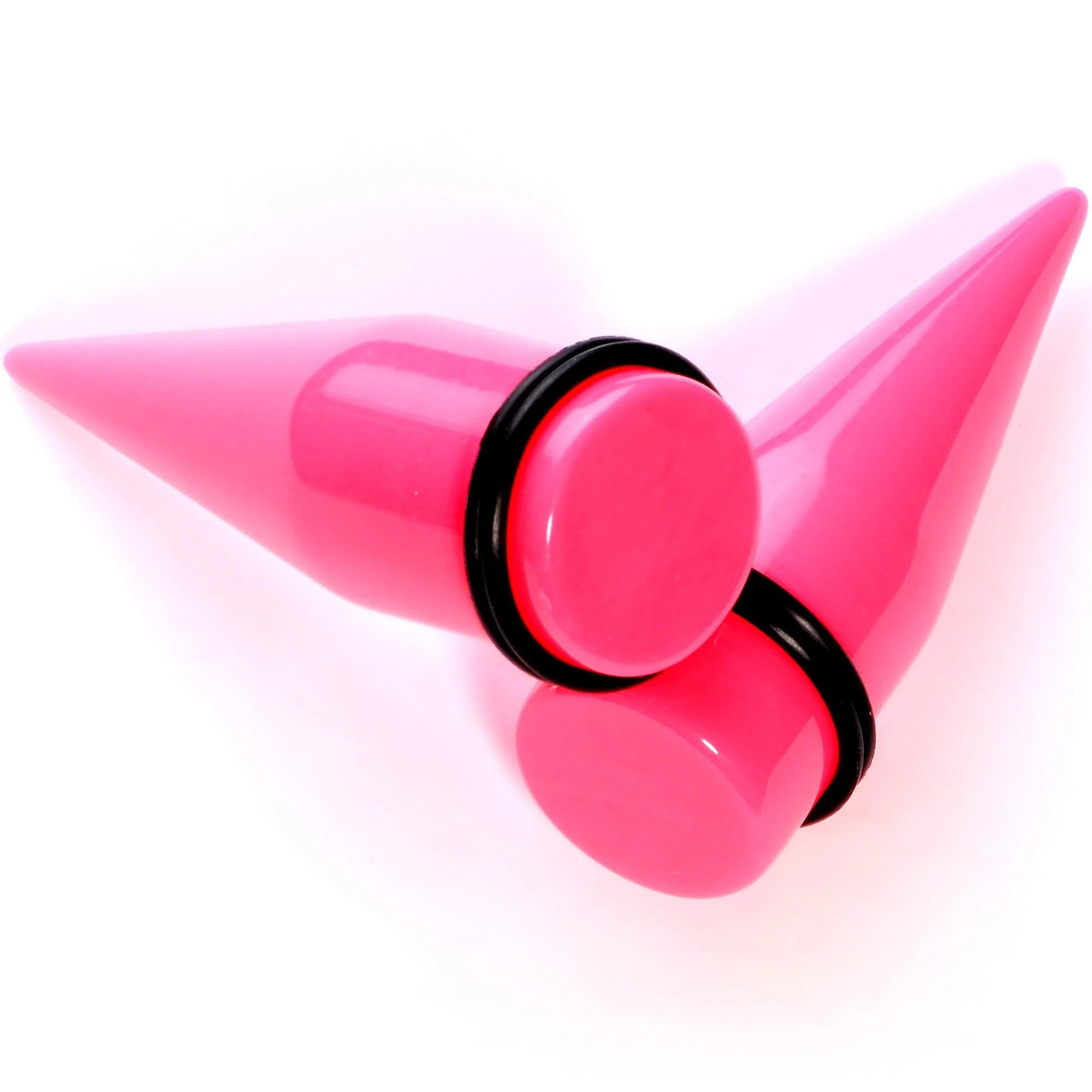 Flirty Fuchsia Lightweight Pink Acrylic Straight Taper Set 10mm to 18mm - Image 8