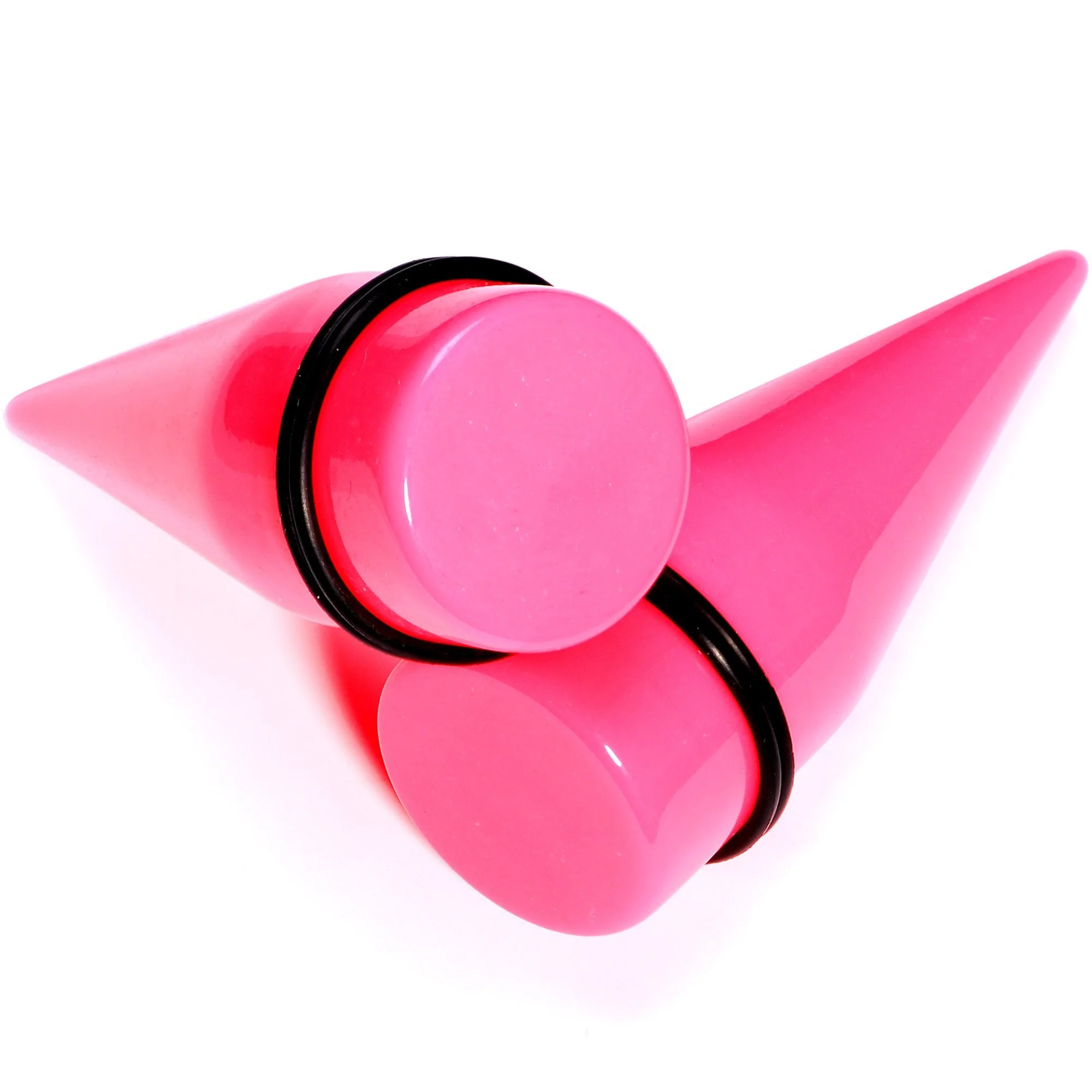 Flirty Fuchsia Lightweight Pink Acrylic Straight Taper Set 10mm to 18mm - Image 9