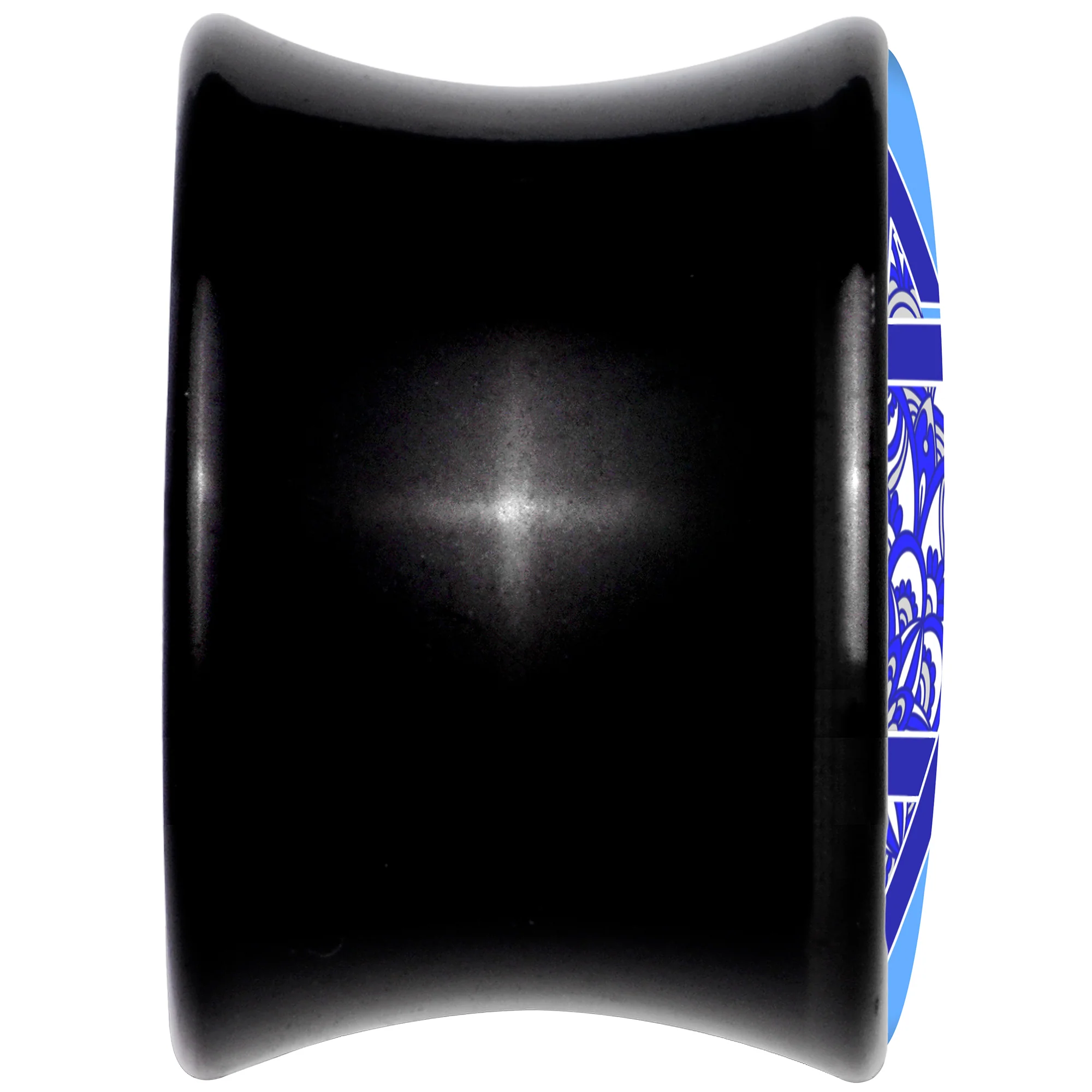 Floral Star of David Black Acrylic Saddle Plug Set by Onyx O - Image 2