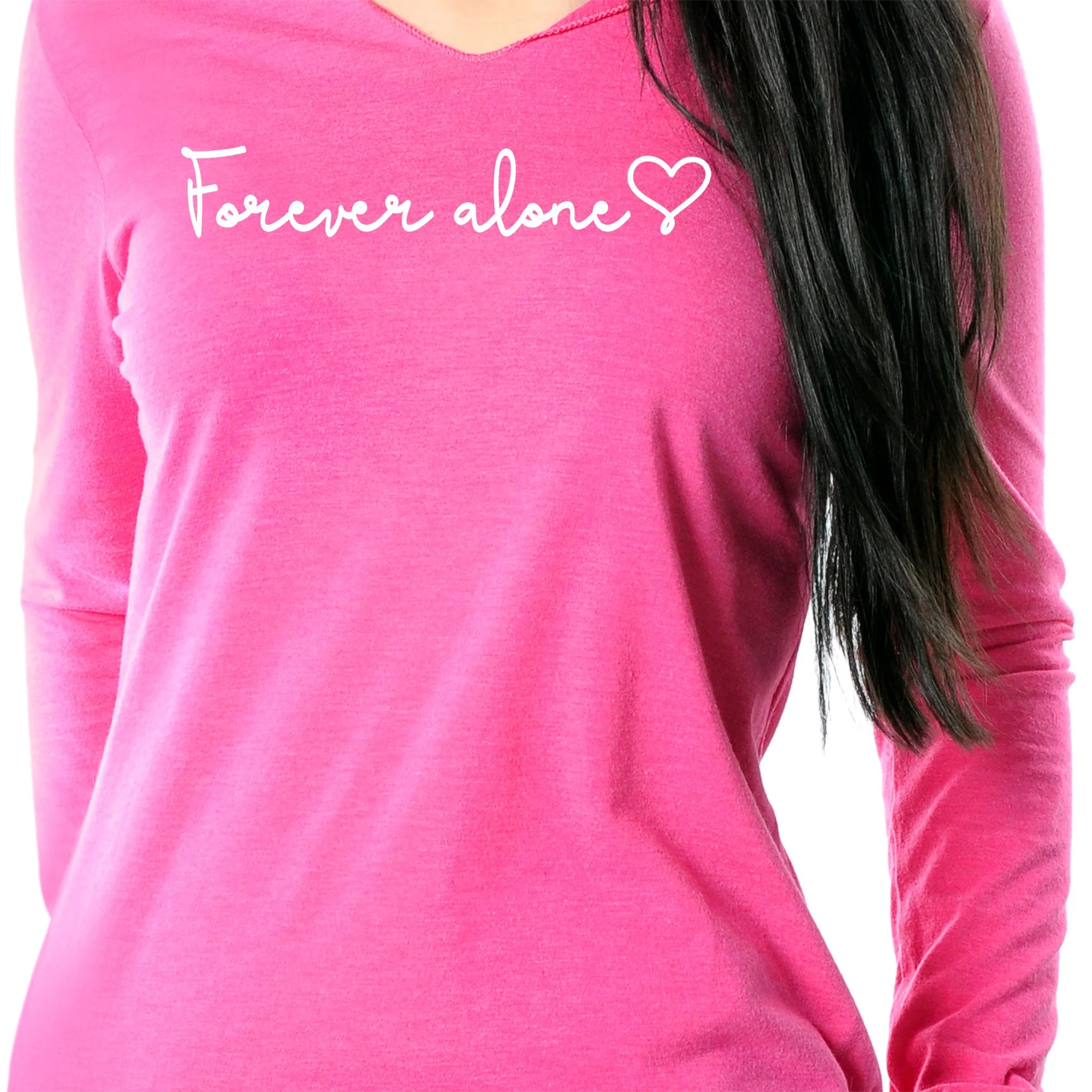 Forever Alone Tapered Long Sleeve Hoodie - Image 3