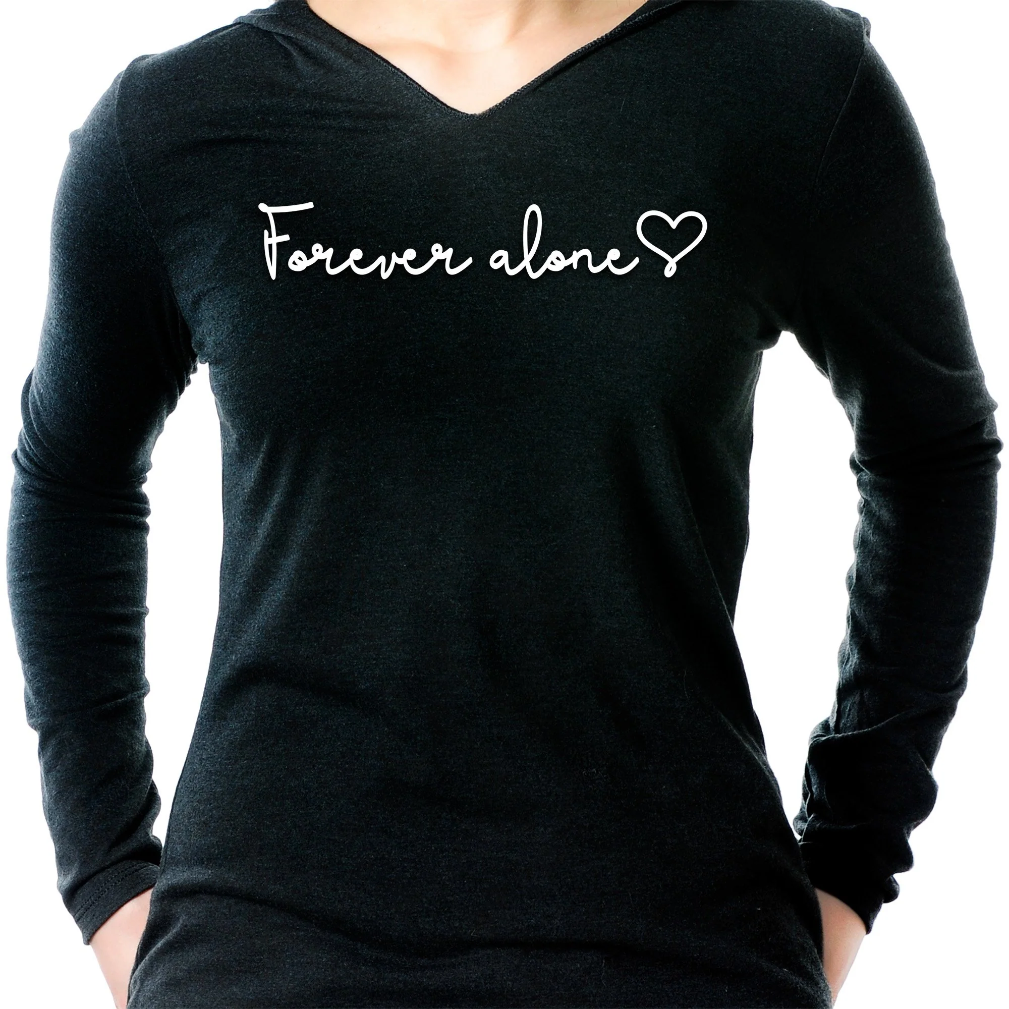 Forever Alone Tapered Long Sleeve Hoodie - Image 6