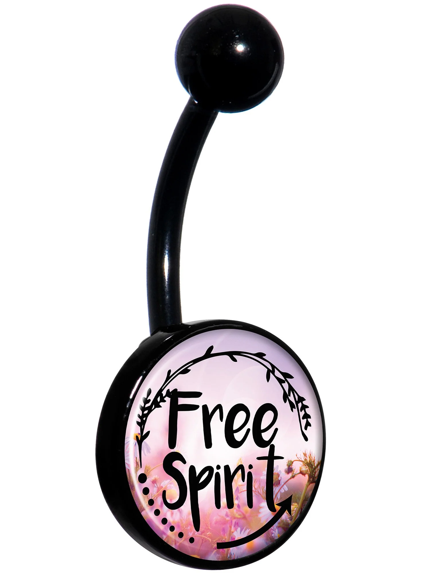 Free Spirit Black Belly Ring - Image 4