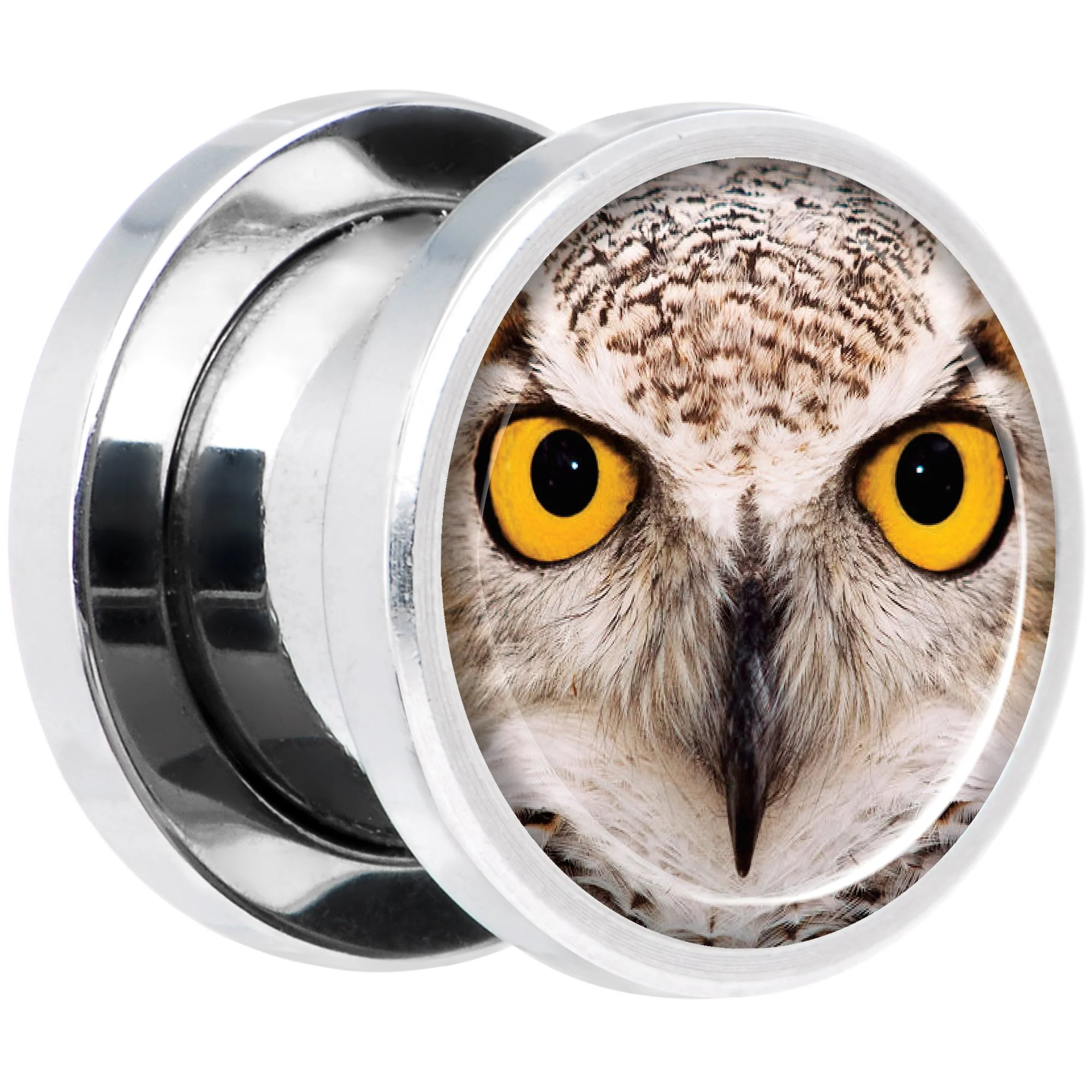 Full Color Owl Steel Screw Fit Plug Set 00G - Image 2
