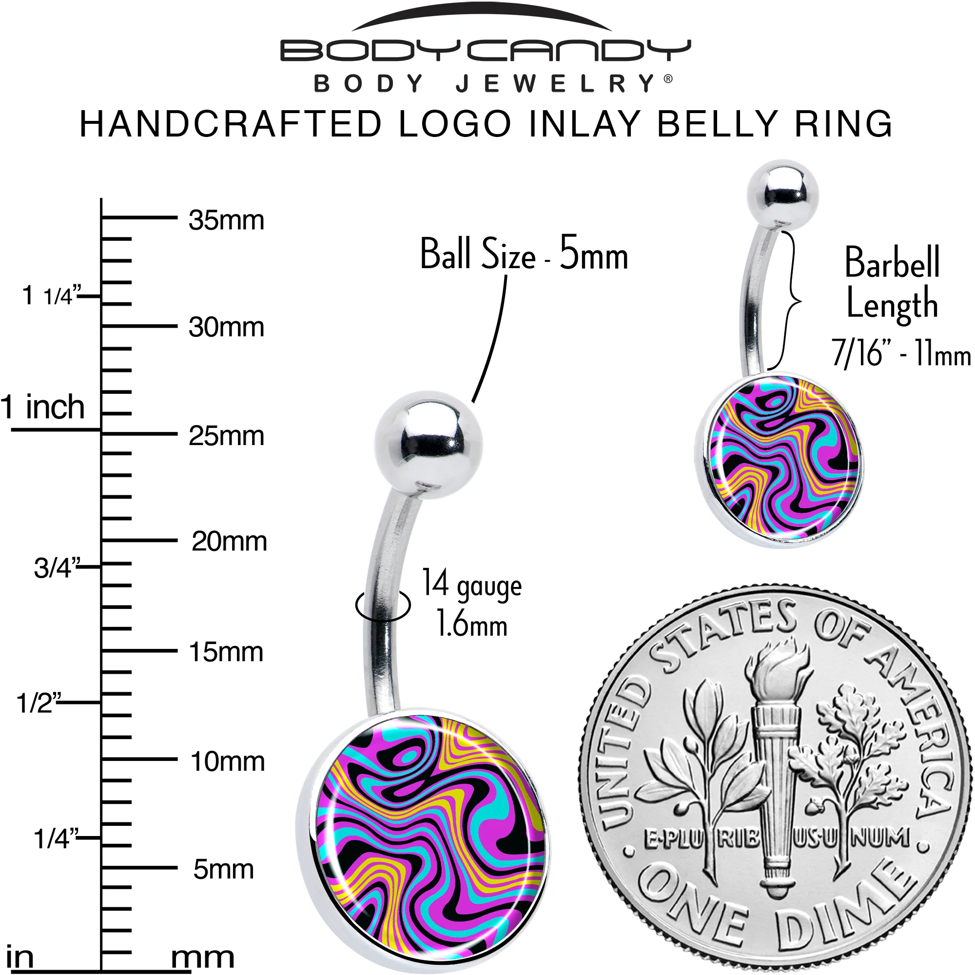 Funky Swirls Belly Ring by Onyx O - Image 6