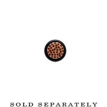 Black Brown Animal Print Acrylic Taper 2G to 00G - Image 2