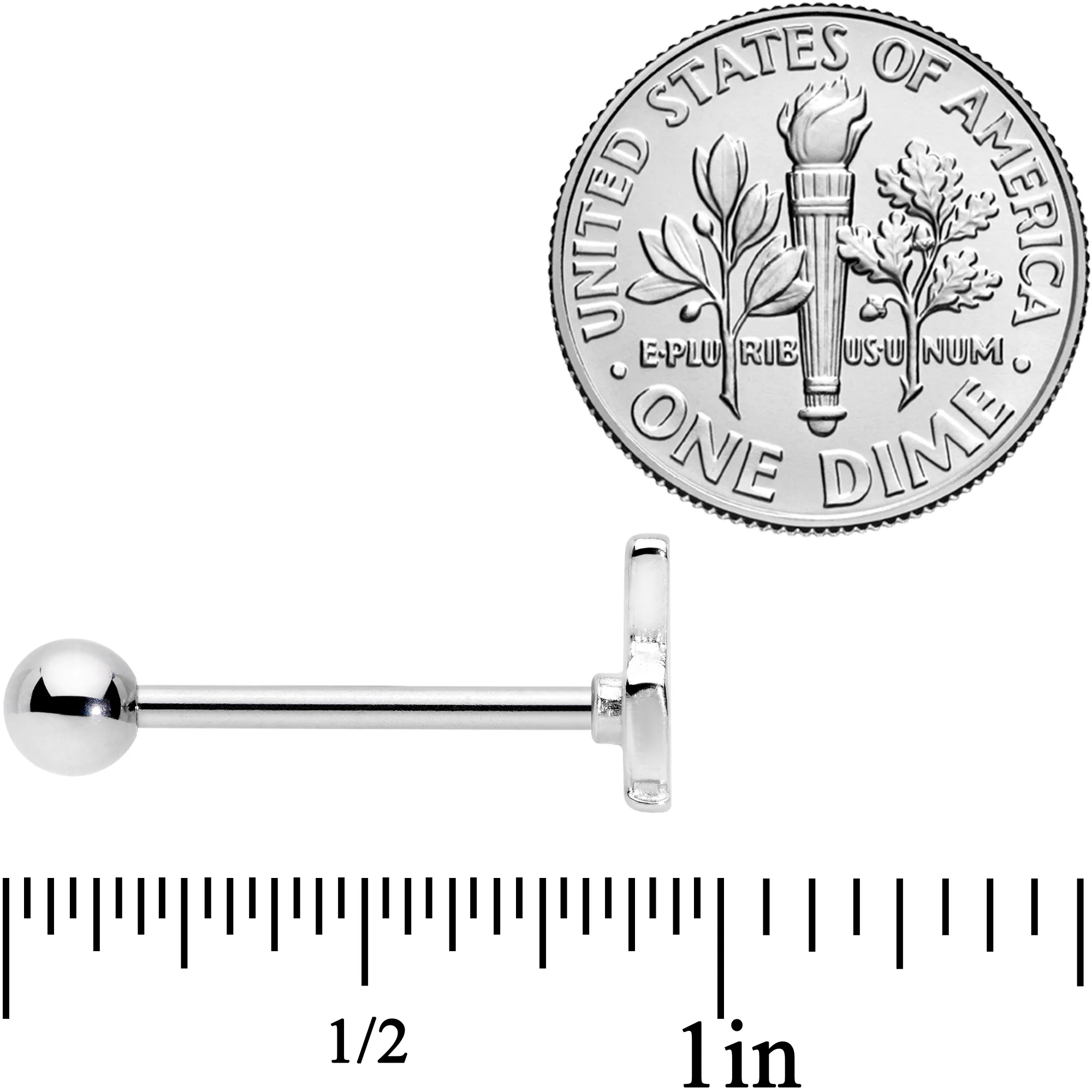 Gay Pride Rainbow Hand Peace Sign Barbell Tongue Ring - Image 3