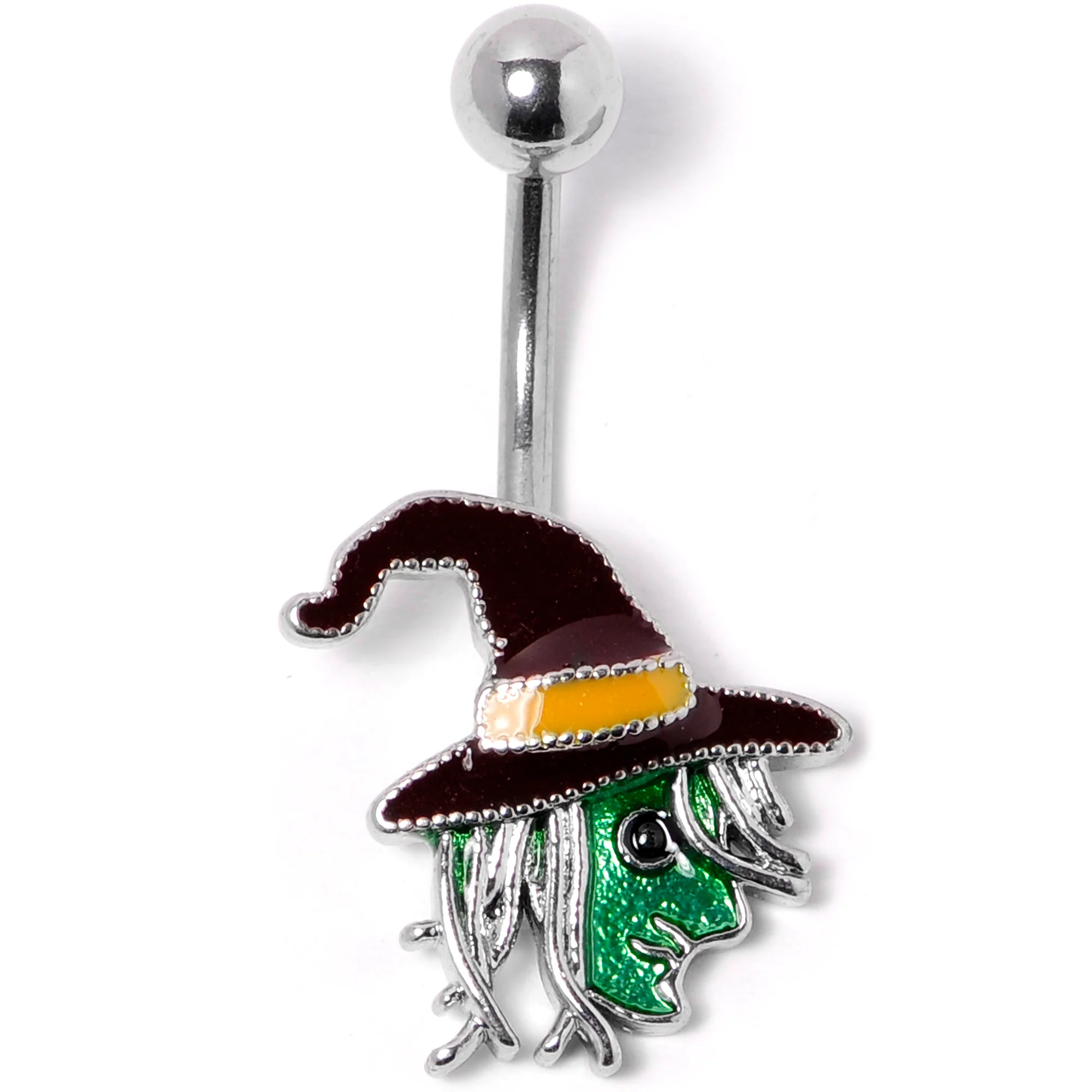 Ghastly Green Woods Witch Halloween Belly Ring - Image 3