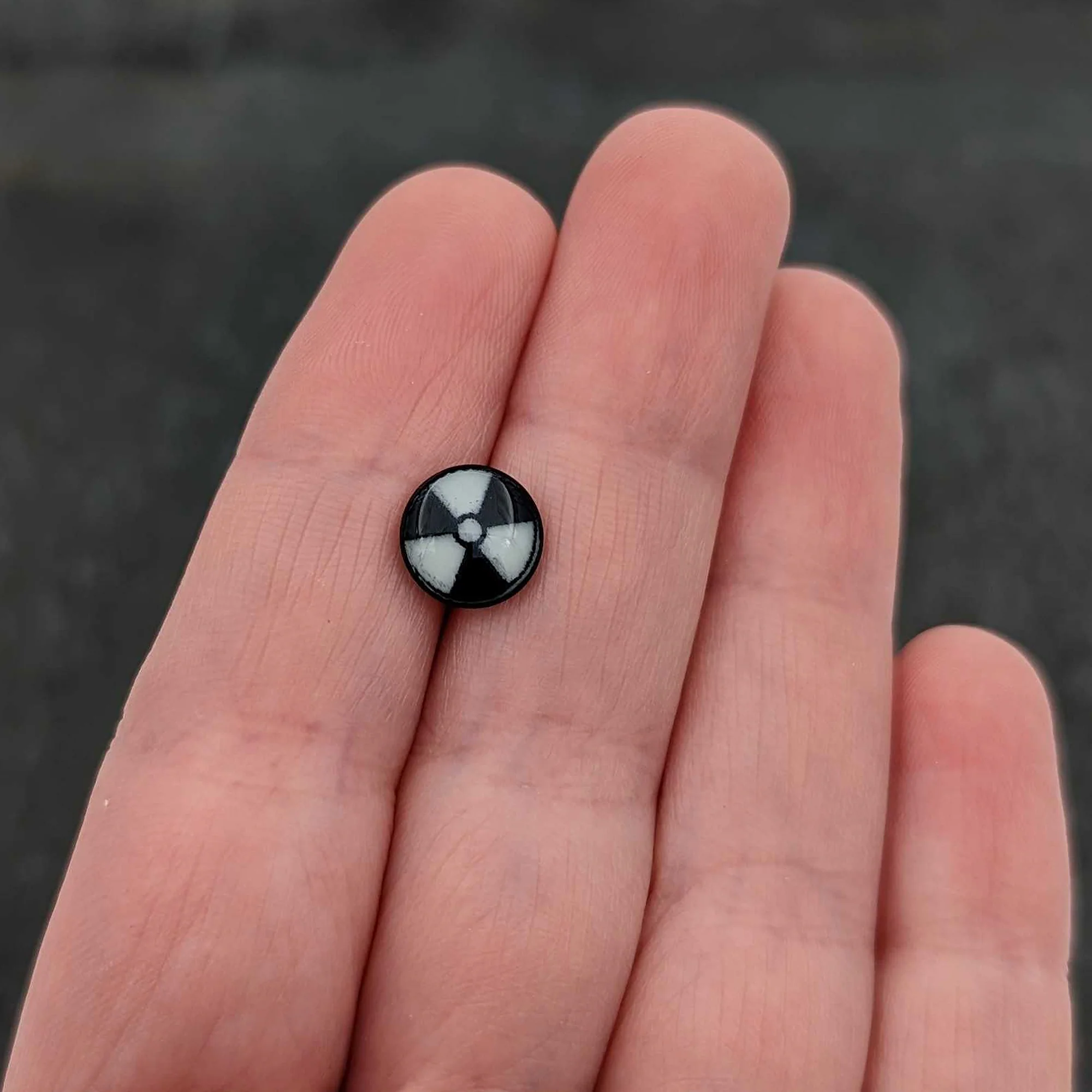 Glow in the Dark Black Anodized Radioactive Barbell Tongue Ring by Onyx O - Image 8