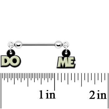 14G 5/8 Glow in the Dark Do Me Nipple Ring Set - Image 4
