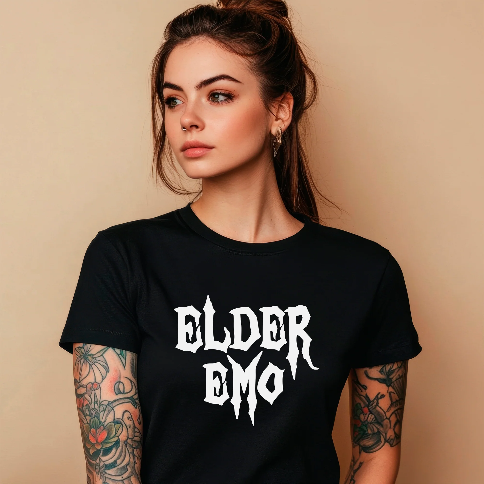 Glow in the Dark Elder Emo Black Tee Shirt - Image 3